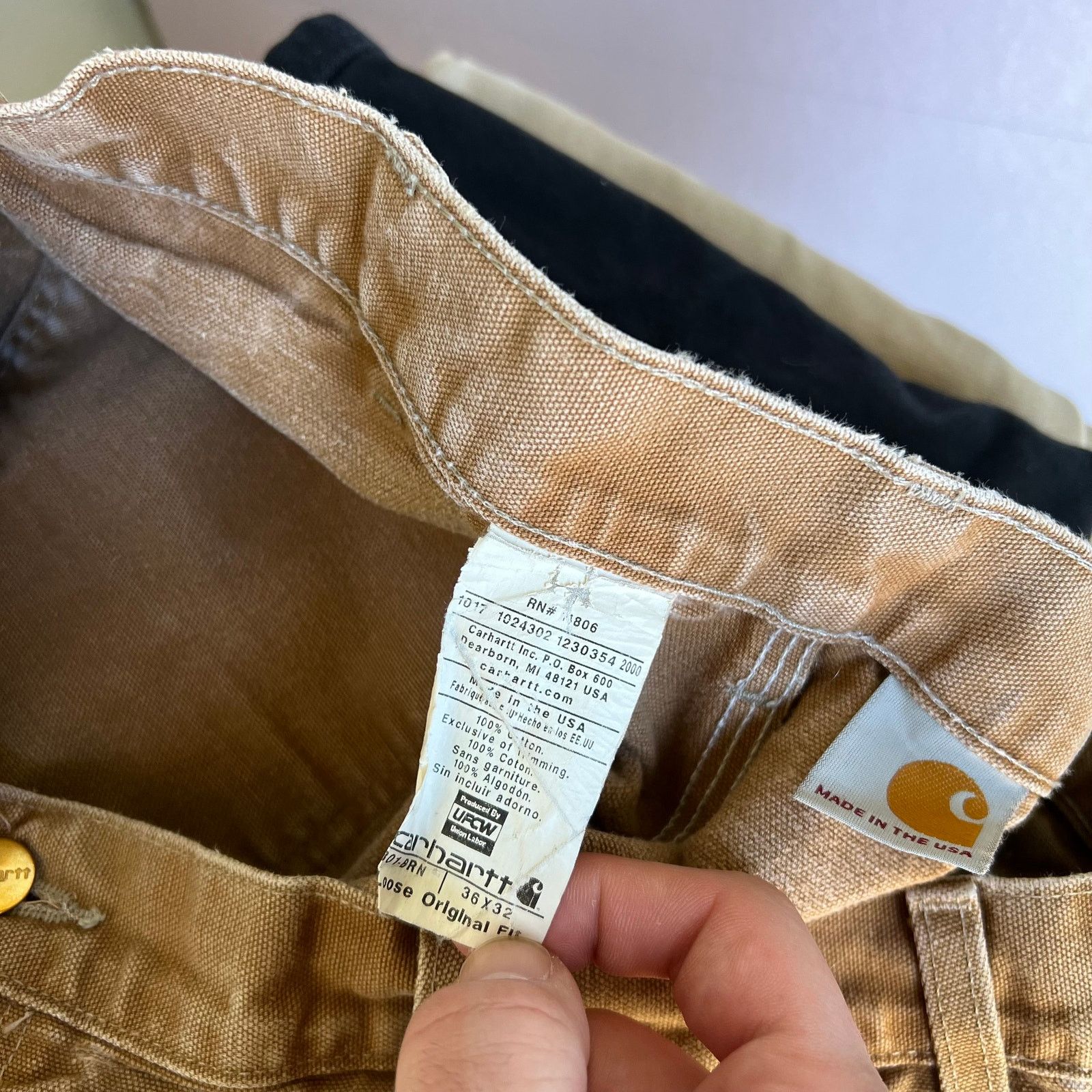 Carhartt × Vintage Carhartt faded brown double knee work wear carpenter pants Size US 33 - 7 Thumbnail