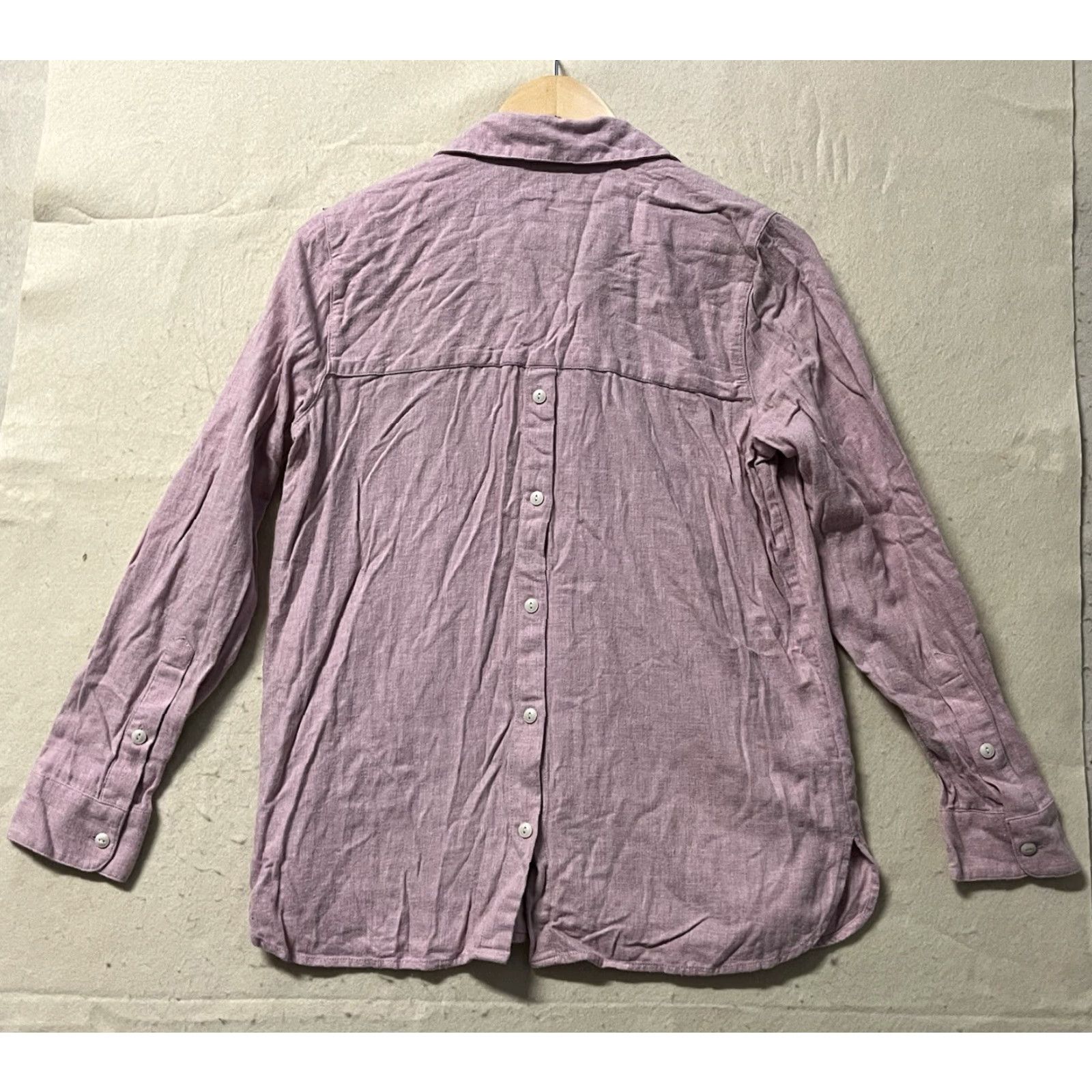 Madewell Madewell Womens Small Pink Tunic Back Button Up Long Sleeves Shirt Casual Pocket Cotton Tie-Front? Size S / US 4 / IT 40 - 2 Thumbnail