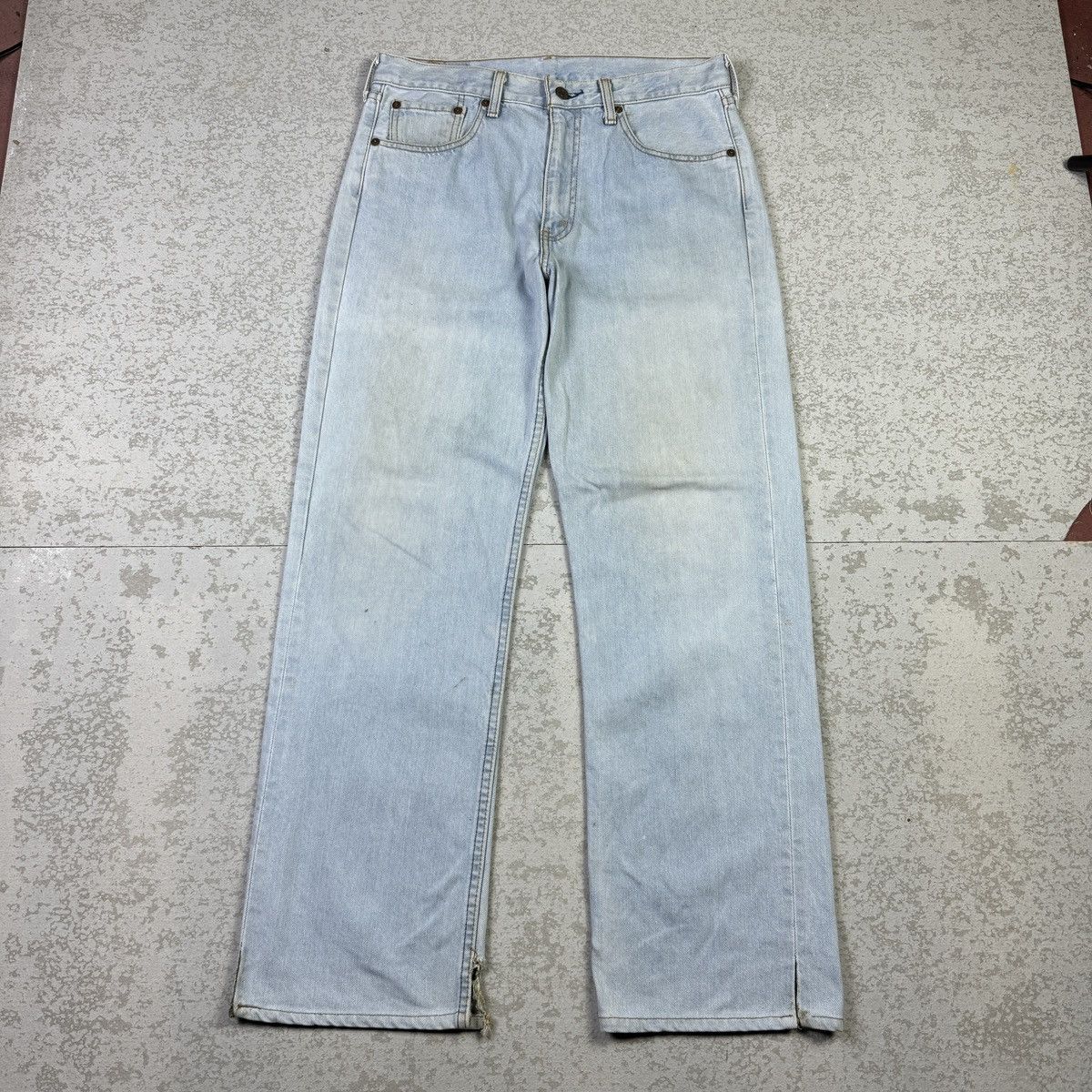 Levi's × Vintage 💥Vintage 90s Levis 511 Ripped Light Blue Denim Pant Size US 31 - 3 Thumbnail
