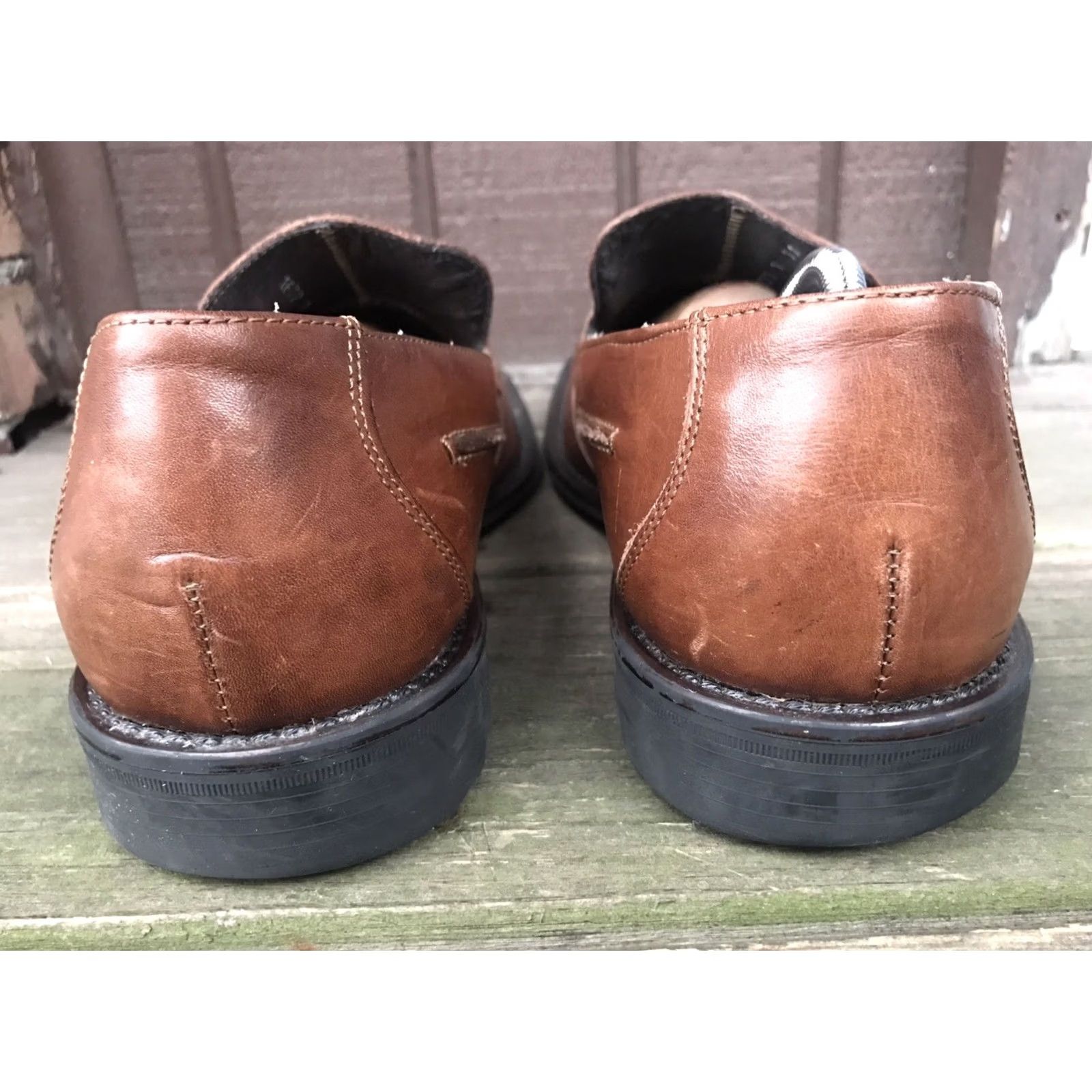 Vintage Bostonian Loafers 20782 Mens Sz 11M Brown Leather MocToe Casual SlipOn Italy-510 Size US 11 / EU 44 - 4 Thumbnail