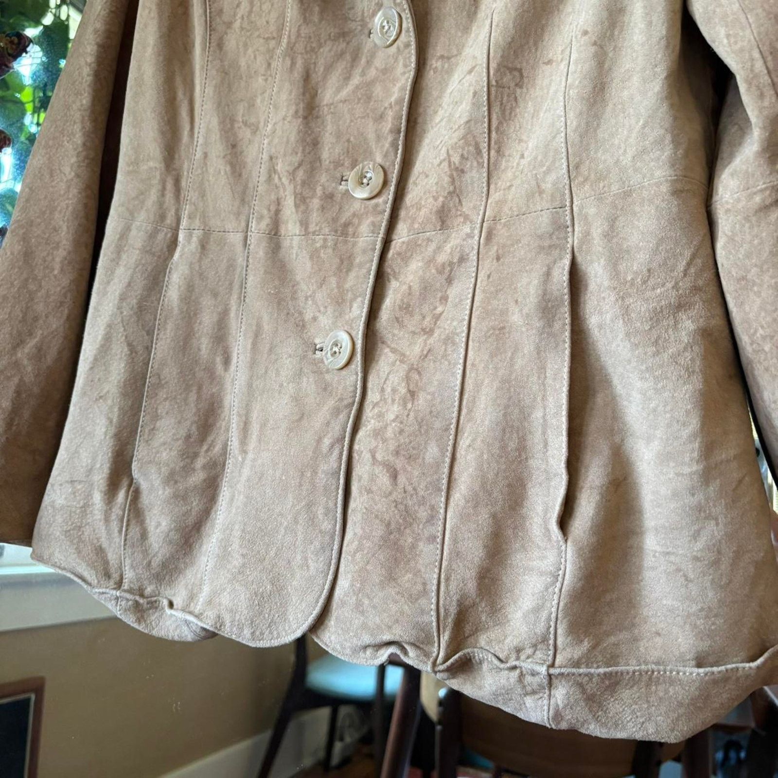 Preston & York Vintage Preston & York Tan Suede Leather Jacket Medium Y2K Size M / US 6-8 / IT 42-44 - 6 Thumbnail