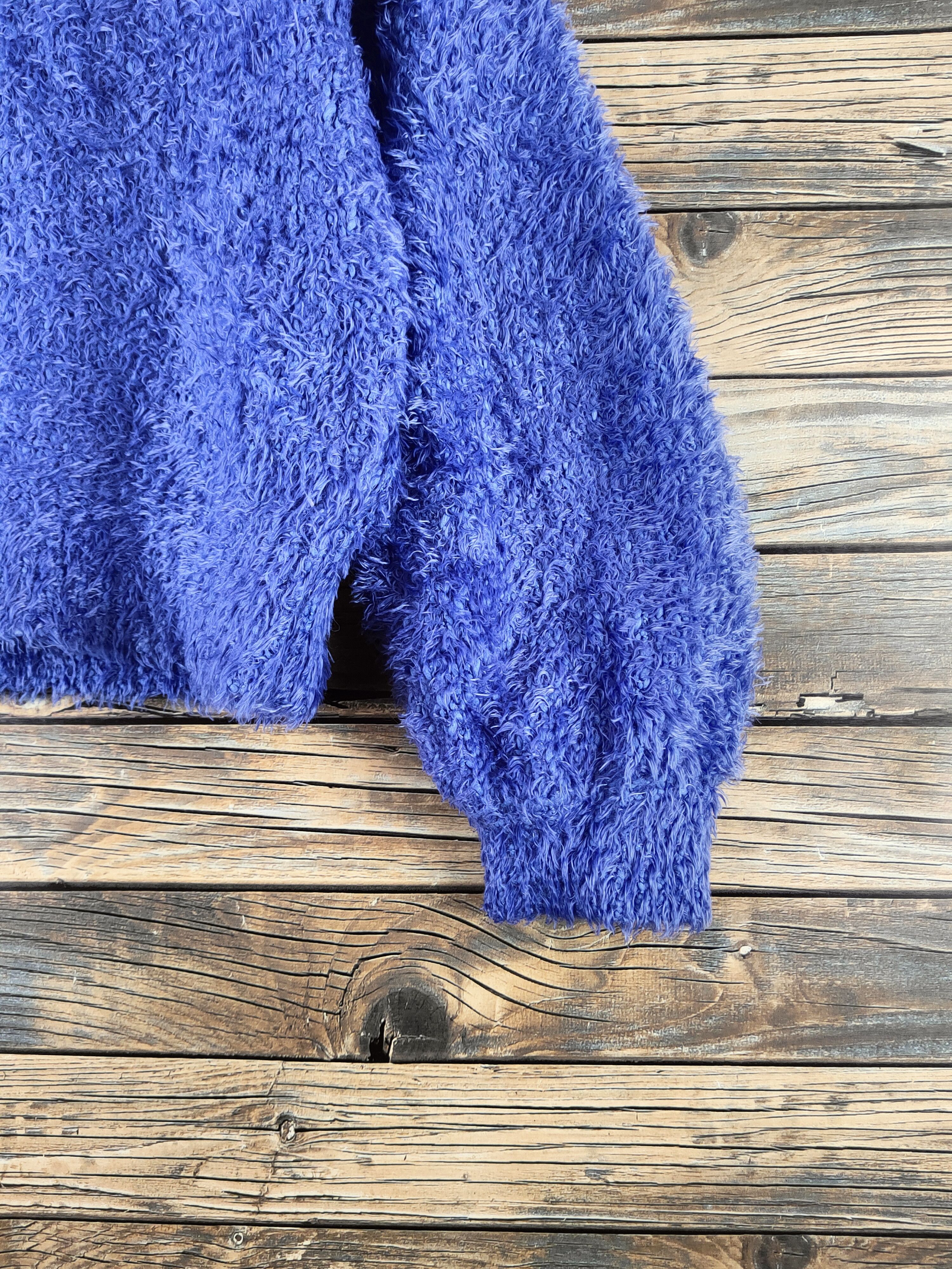 Japanese Brand DL Earth Music&Ecology Purple Fur Mohair Knitwear #46-999 Size L / US 10 / IT 46 - 6 Thumbnail