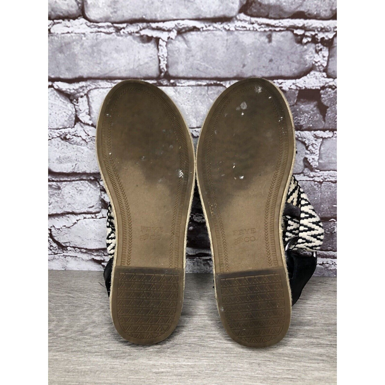 Frye Frye & Co Kole White Black Fabric Leather Espadrilles Sandal Size US 8.5 / IT 38.5 - 12 Thumbnail