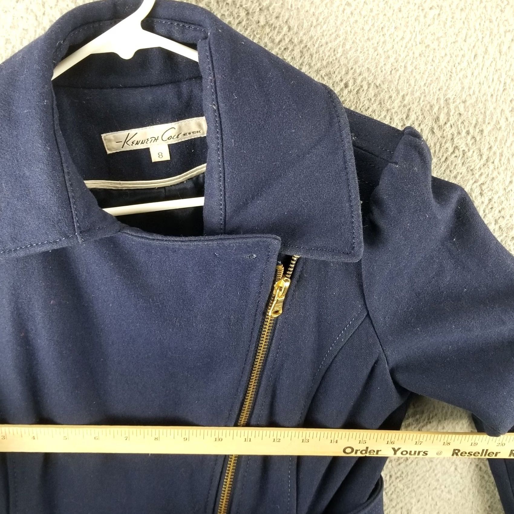 Kenneth Cole Kenneth Cole New York Trench Coat Wool Blend Blue Zip Belt Woman 8 Coat Size M / US 6-8 / IT 42-44 - 5 Thumbnail
