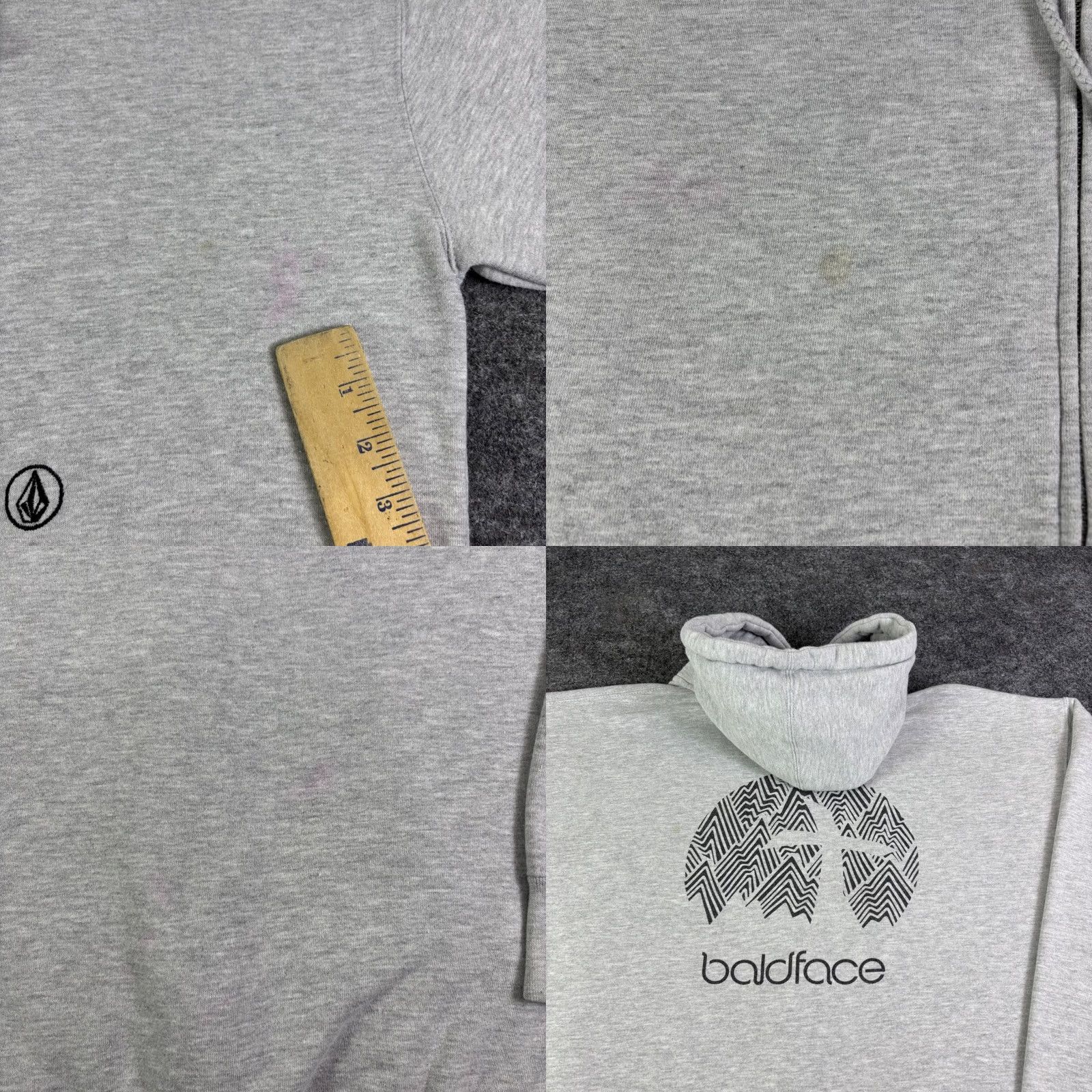 Volcom Volcom Hoodie Mens XL Heather Gray Stone Logo Skate Zip Up Sweatshirt Size US XL / EU 56 / 4 - 8 Thumbnail