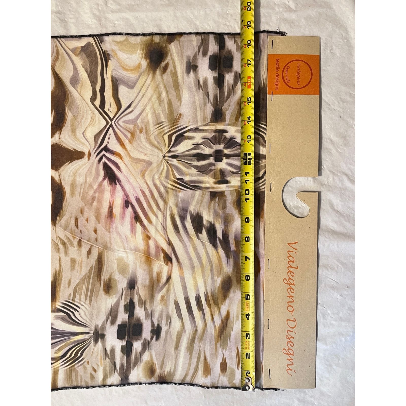 Other One of a Kind Silk Scarf Manufacture Sample - Brown - Italy Size ONE SIZE - 9 Thumbnail