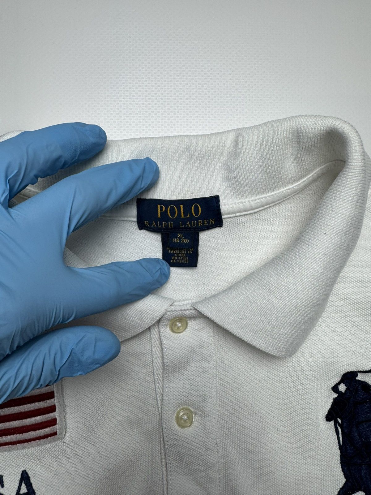 Polo Ralph Lauren Polo Ralph Lauren USA Big Pony Polo Shirt - White Size US L / EU 52-54 / 3 - 3 Thumbnail