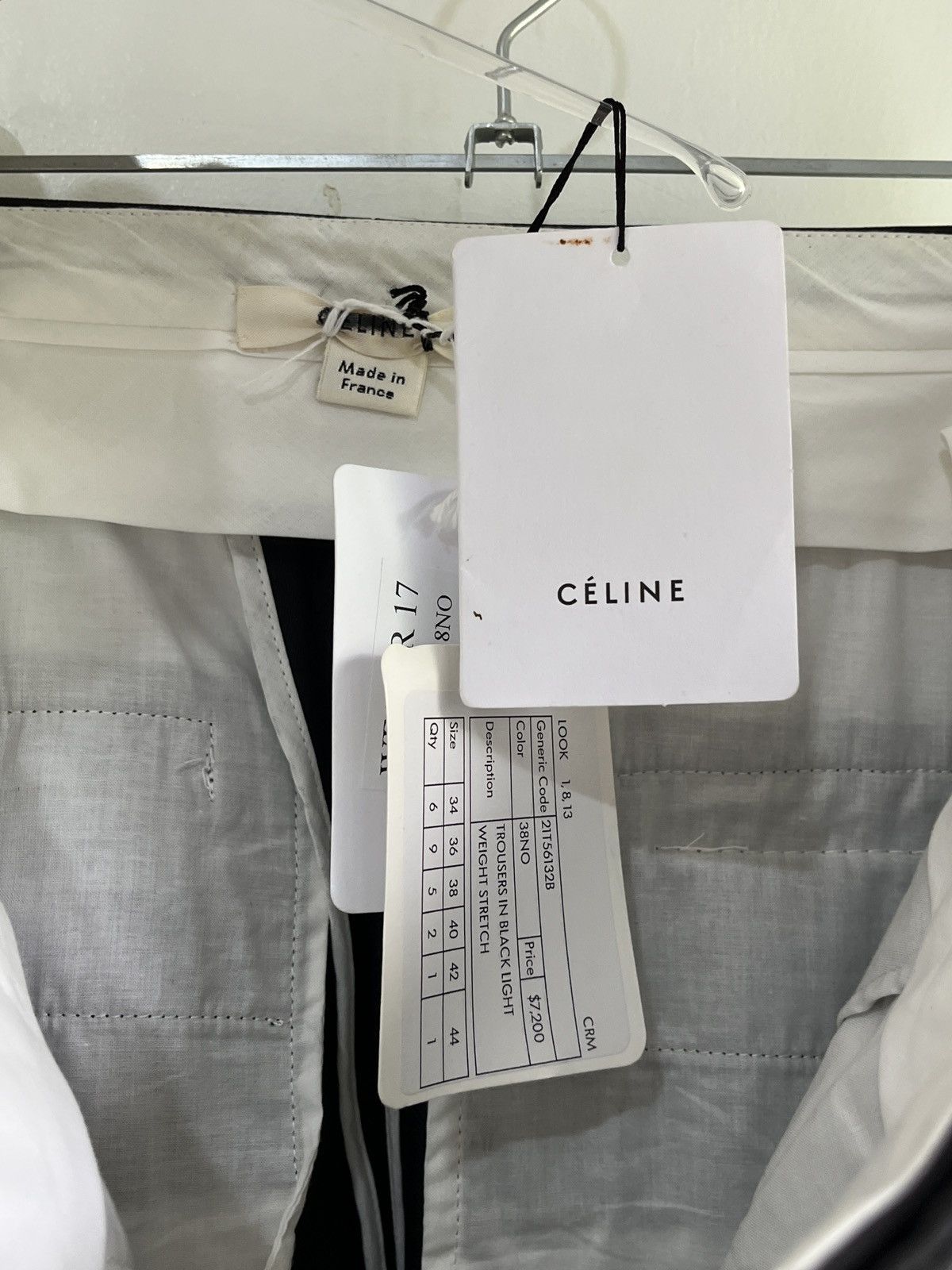 Celine SAMPLE Piece Lightweight Stretch Nylon Slim-Fit Pants. Size 26" / US 2 / IT 38 - 14 Thumbnail