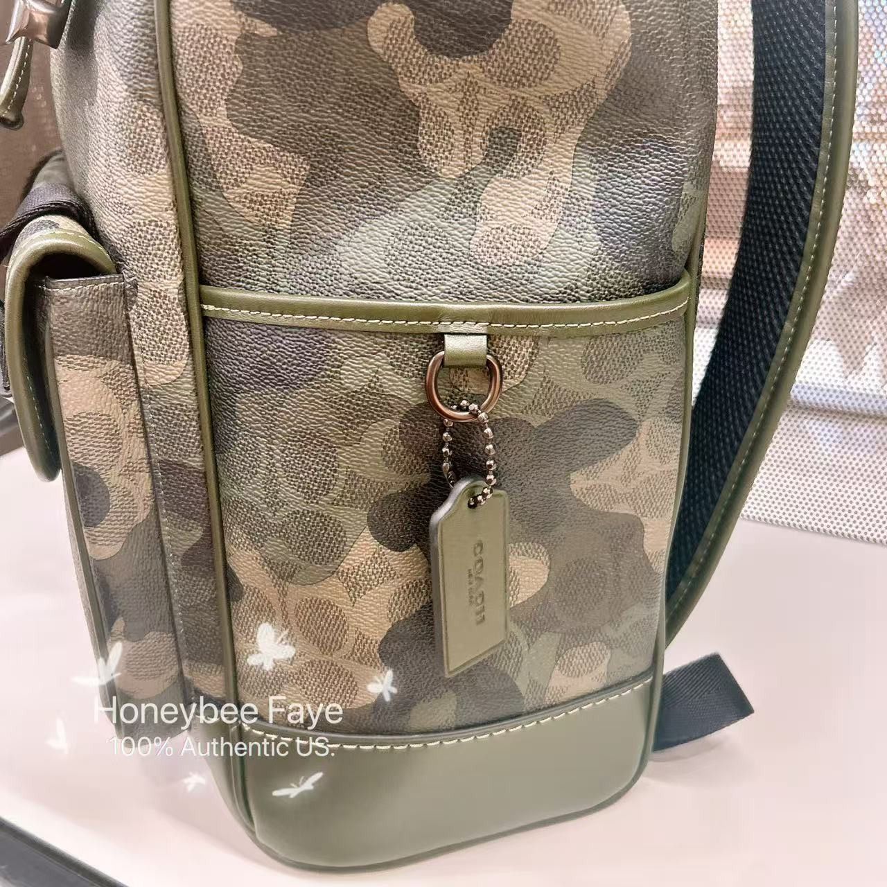 Coach Signature Camo League Flap Backpack In Signature Camo CAF98 Size ONE SIZE - 6 Thumbnail
