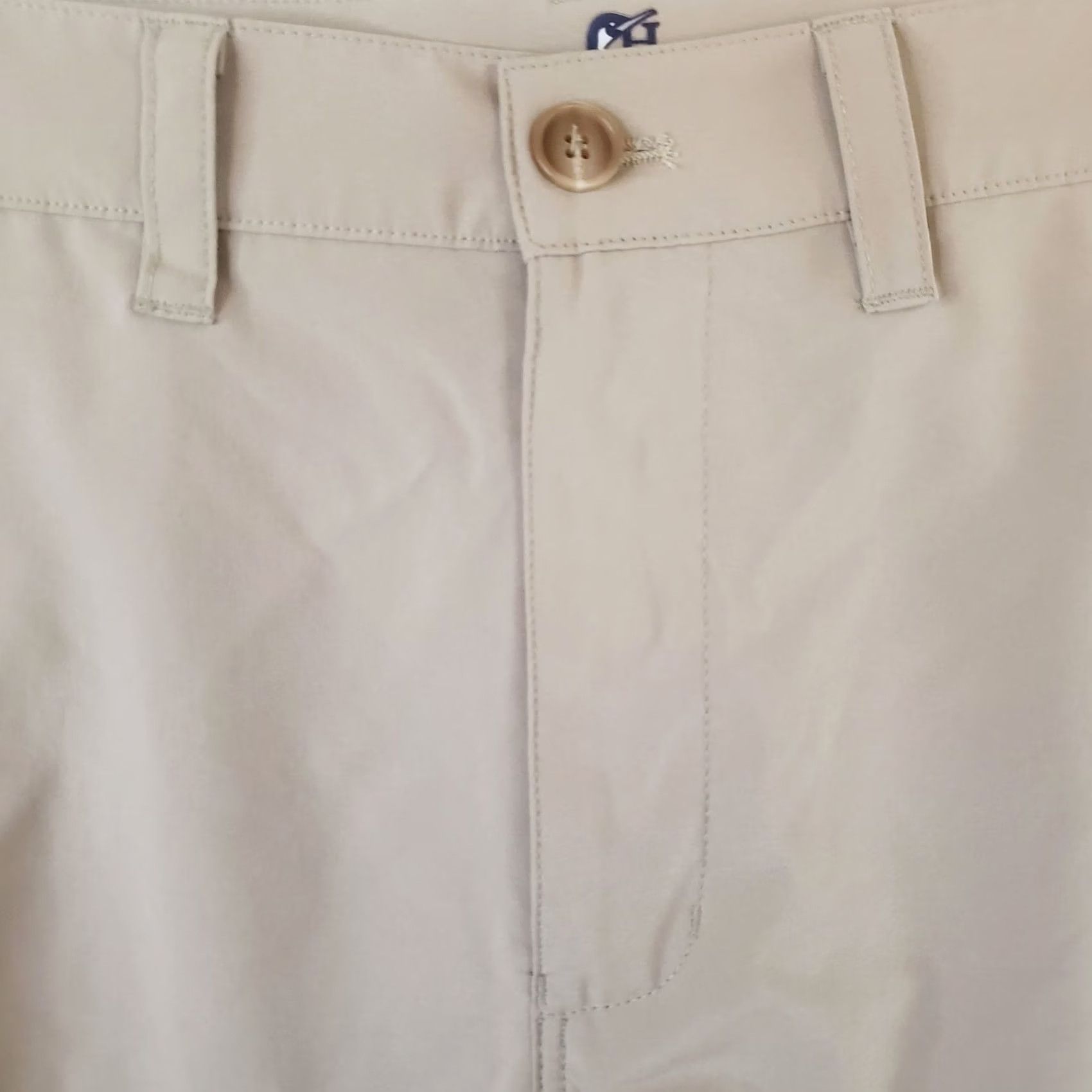 Logo 7 HARLESTONS KHAKI Polyester Spandex Bird Logo Shorts Men's 33x8 Golf Casual Workwear Outdoor Sports Size US 33 - 4 Thumbnail
