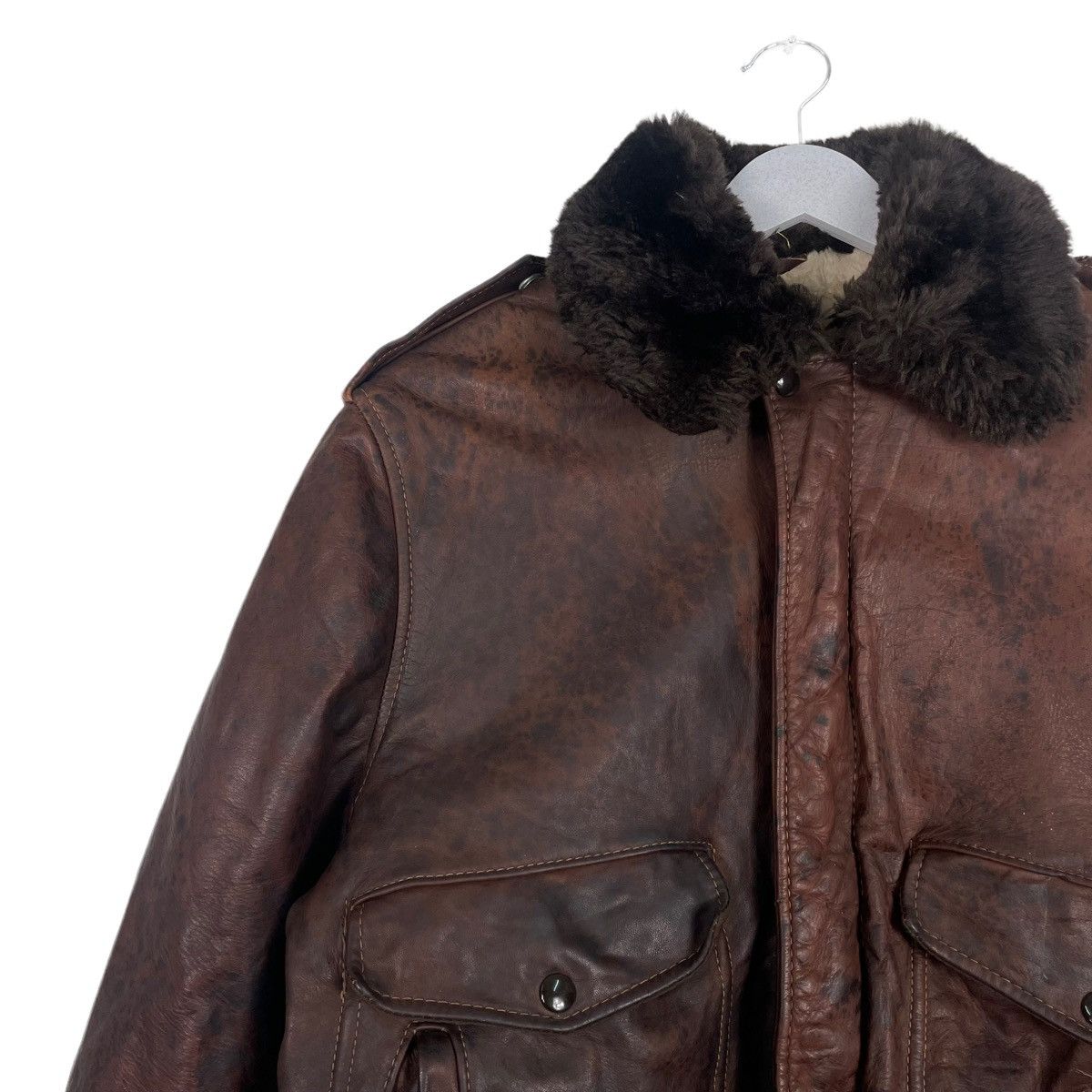 Schott × Vintage 💥SCHOTT A2 FLYER LEATHER VINTAGE JACKET Size US M / EU 48-50 / 2 - 6 Thumbnail
