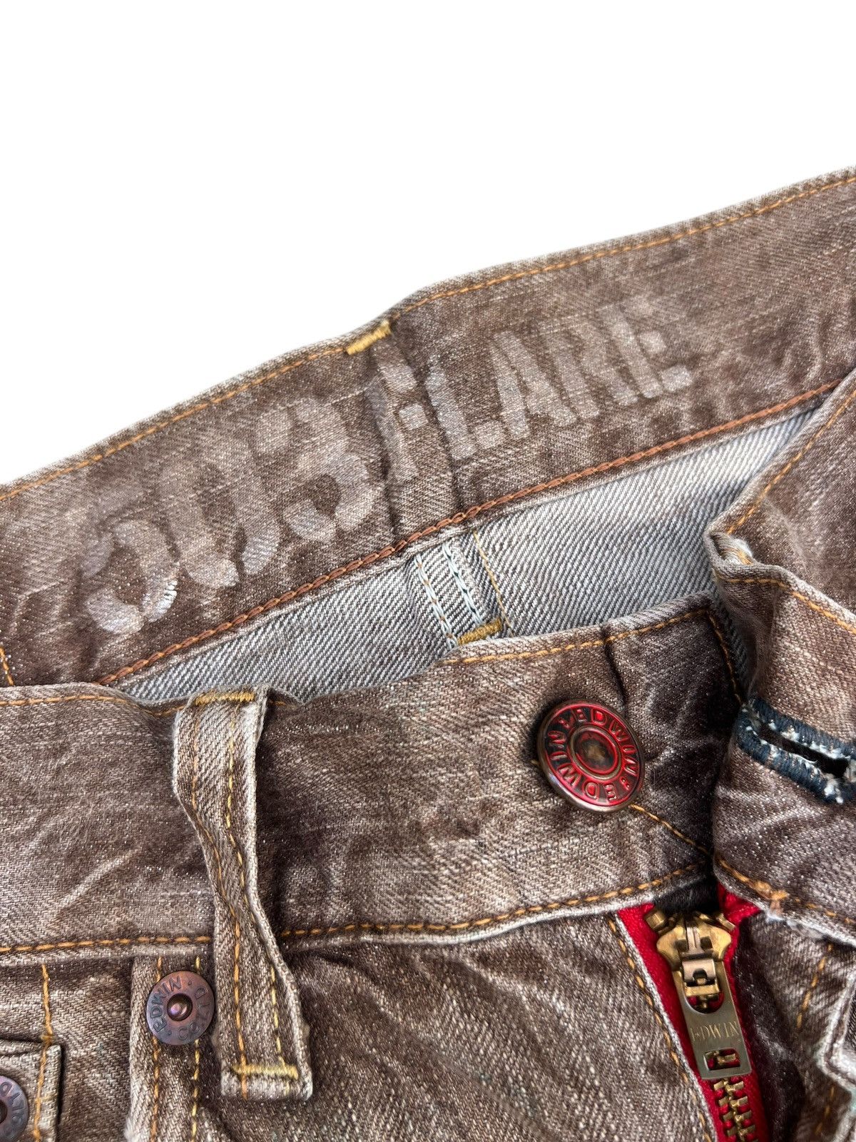 Vintage Clawmark Faded Denim Y2K Edwin BT5001 503 Flare Jeans Size US 30 / EU 46 - 7 Thumbnail