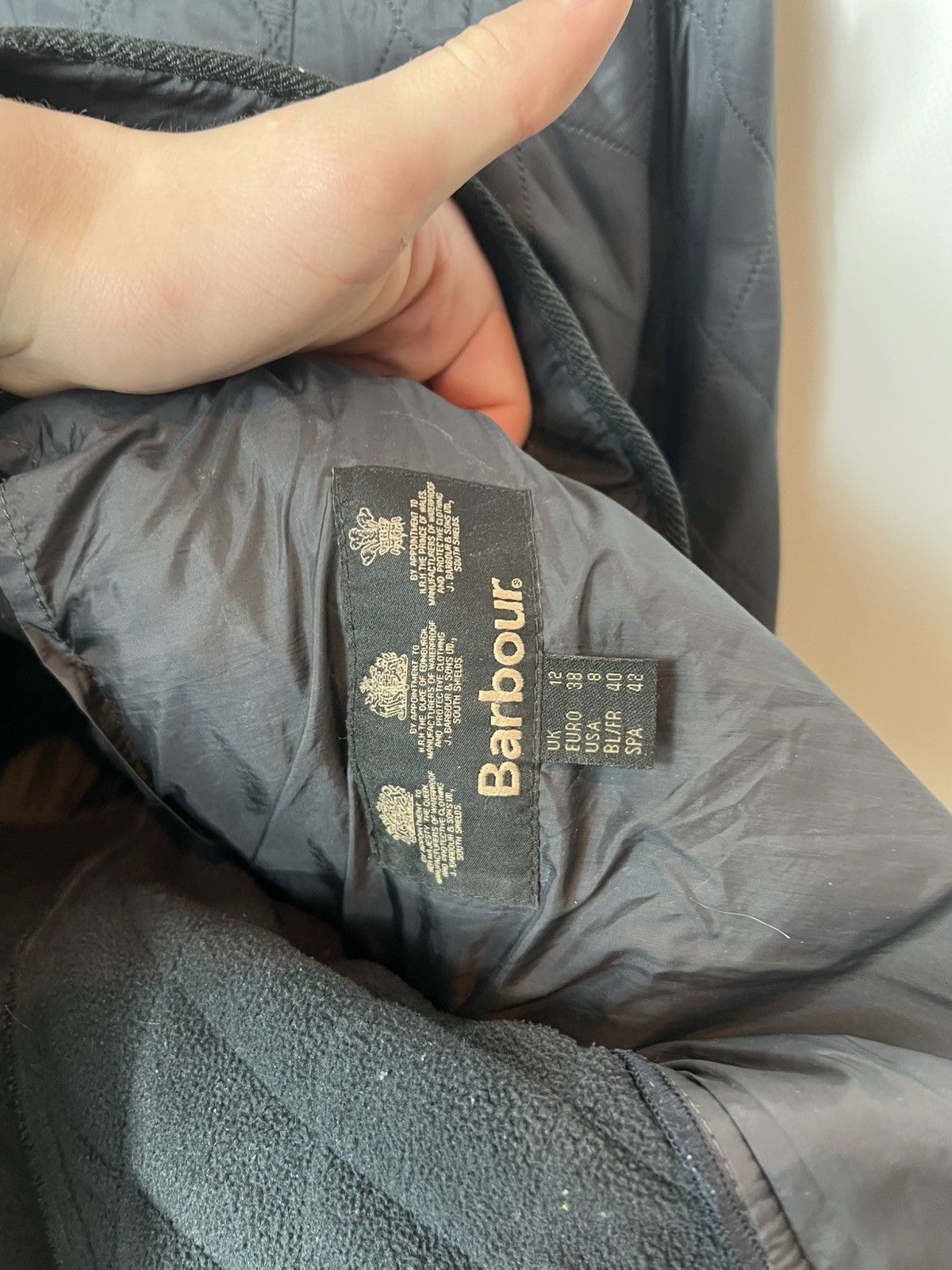 Barbour Vintage designer Barbour Dark Gray Quilted Jacket Size M / US 6-8 / IT 42-44 - 5 Thumbnail