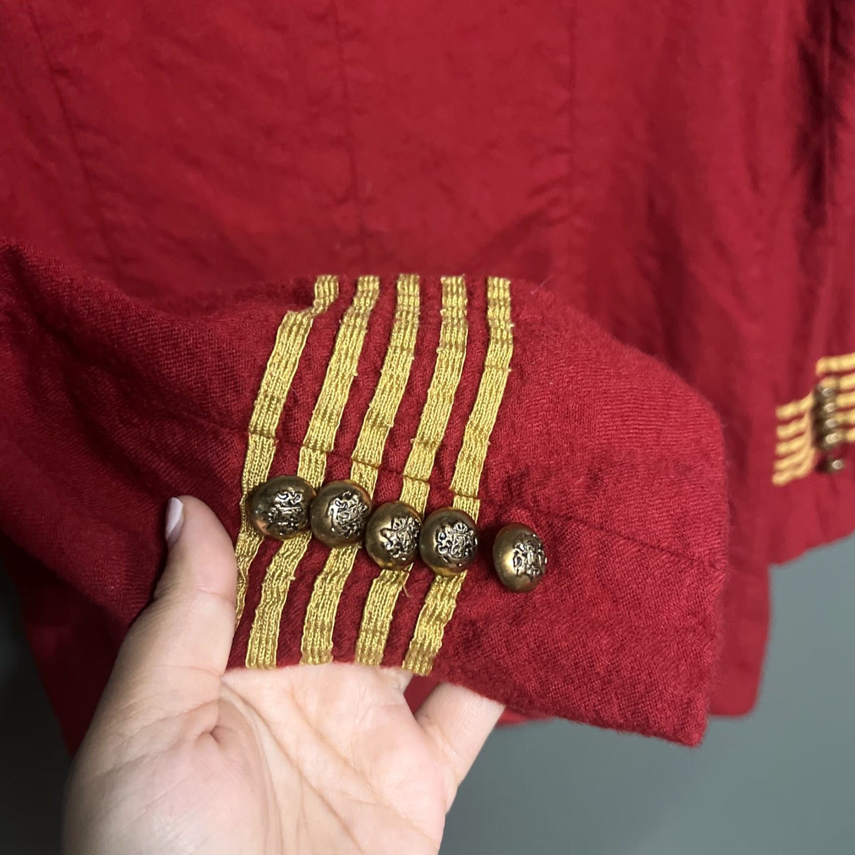 Bloomingdale's VINTAGE Bloomingdales Wool Red Jacket Sz 10 Womens Size L / US 10 / IT 46 - 4 Thumbnail