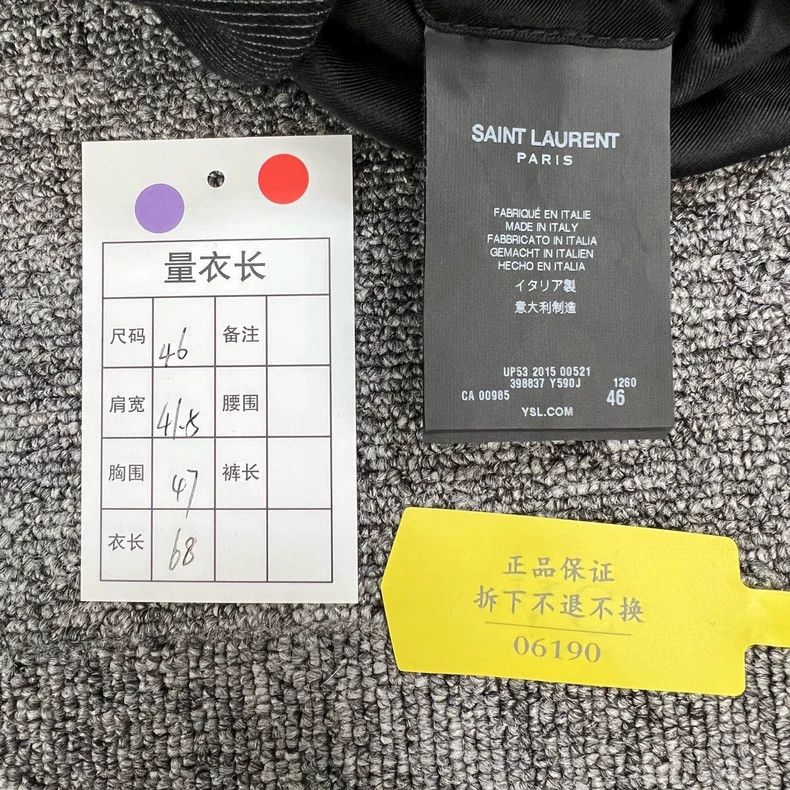 Saint Laurent Paris Saint Laurent ParisBlack and grey vertical stripe suits 2 Size 46R - 7 Thumbnail