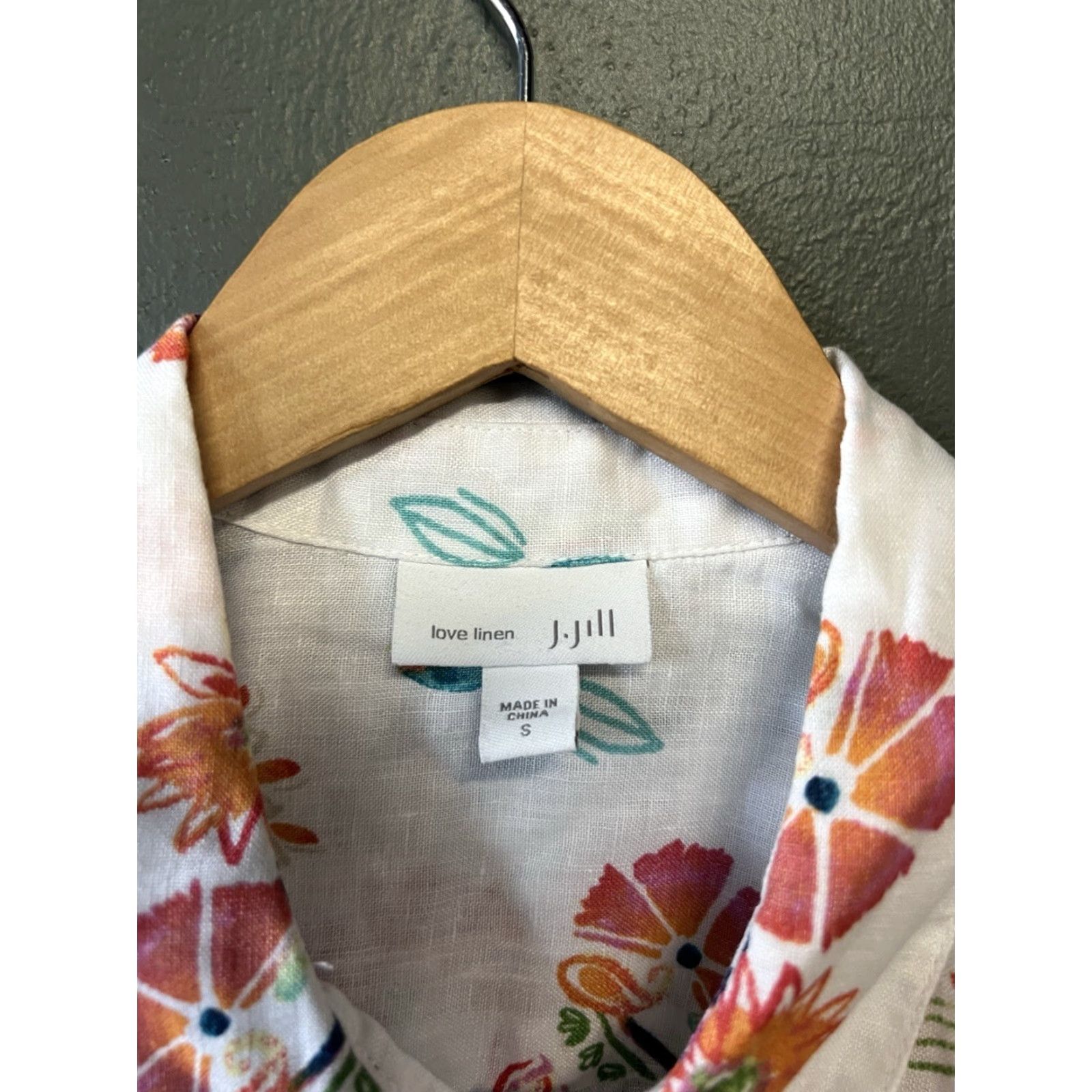 J. Jill J. Jill Womens Sleeveless White Linen Floral Button-Up Blouse size S Tunic Love Style Womens Size S / US 4 / IT 40 - 3 Thumbnail