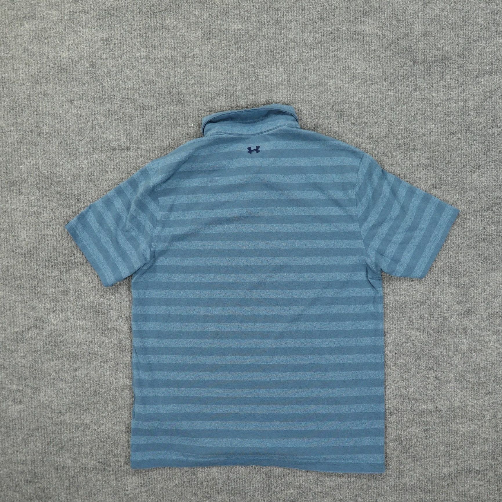 Under Armour Under Armour Polo Shirt Mens L Blue Striped HeatGear Golf Tech Performance Shirt Size US L / EU 52-54 / 3 - 5 Thumbnail