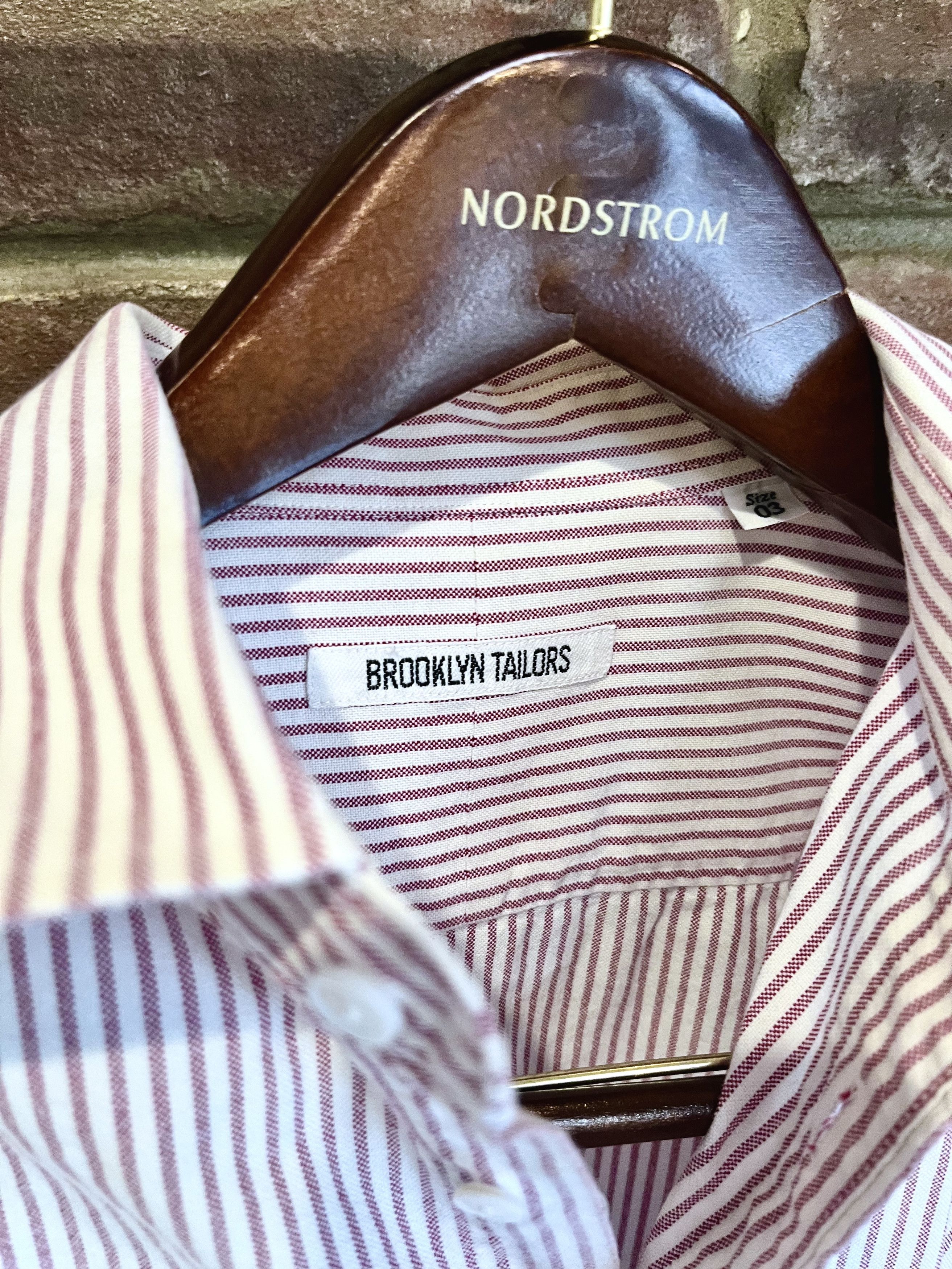 Brooklyn Tailors Brooklyn Tailors 100% Cotton Slim Pinstripe Shirt Size US M / EU 48-50 / 2 - 2 Thumbnail