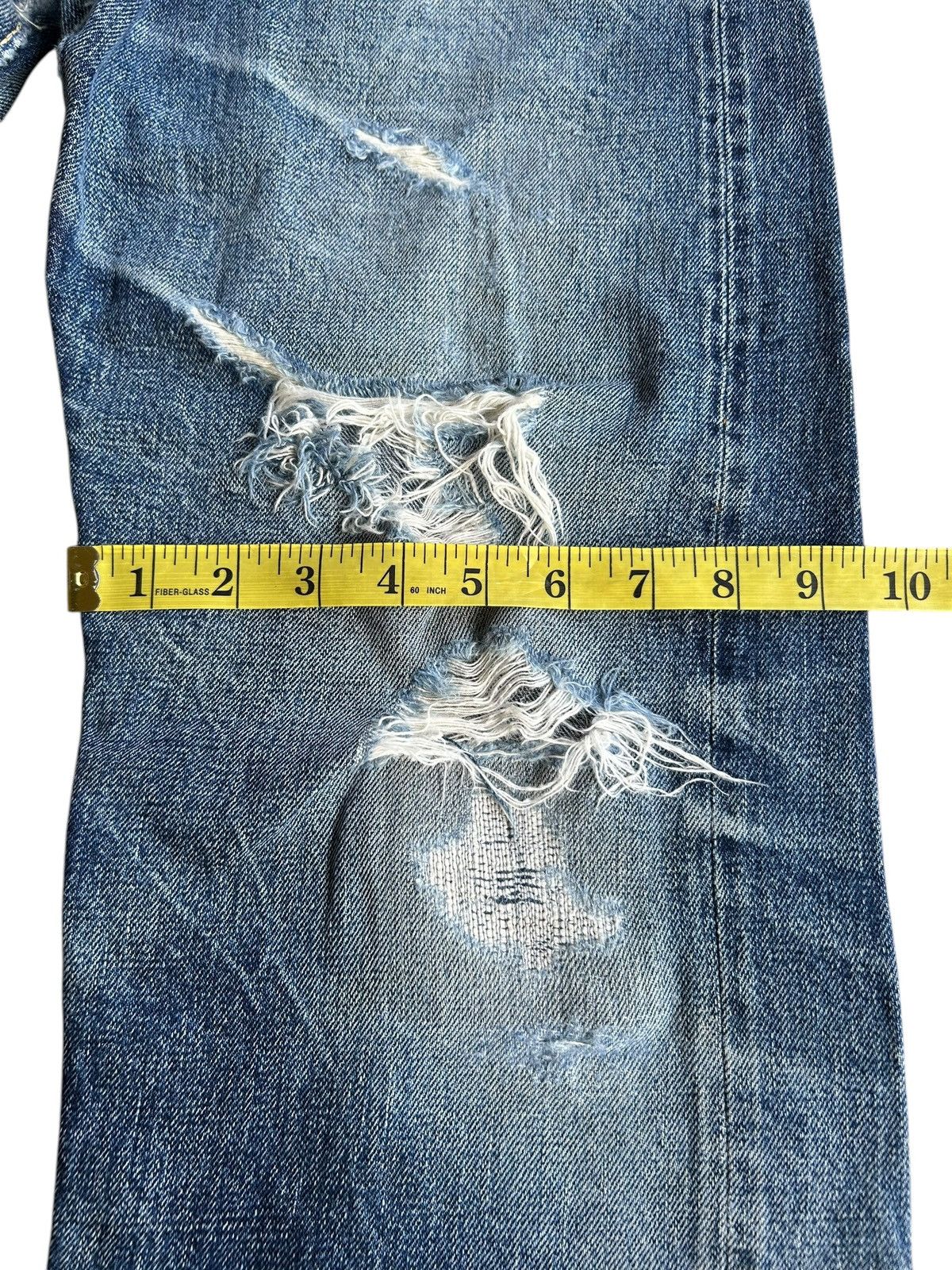 Japanese Brand × Kapital × Vintage Denime Selvedge Distressed Faded Denim Jeans Size US 32 / EU 48 - 24 Thumbnail
