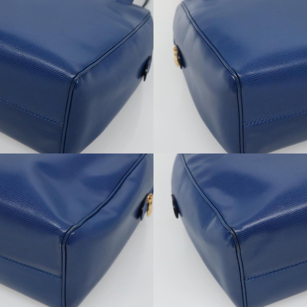 Celine CELINE Shoulder Bag Leather Blue Gold Size ONE SIZE - 10 Thumbnail