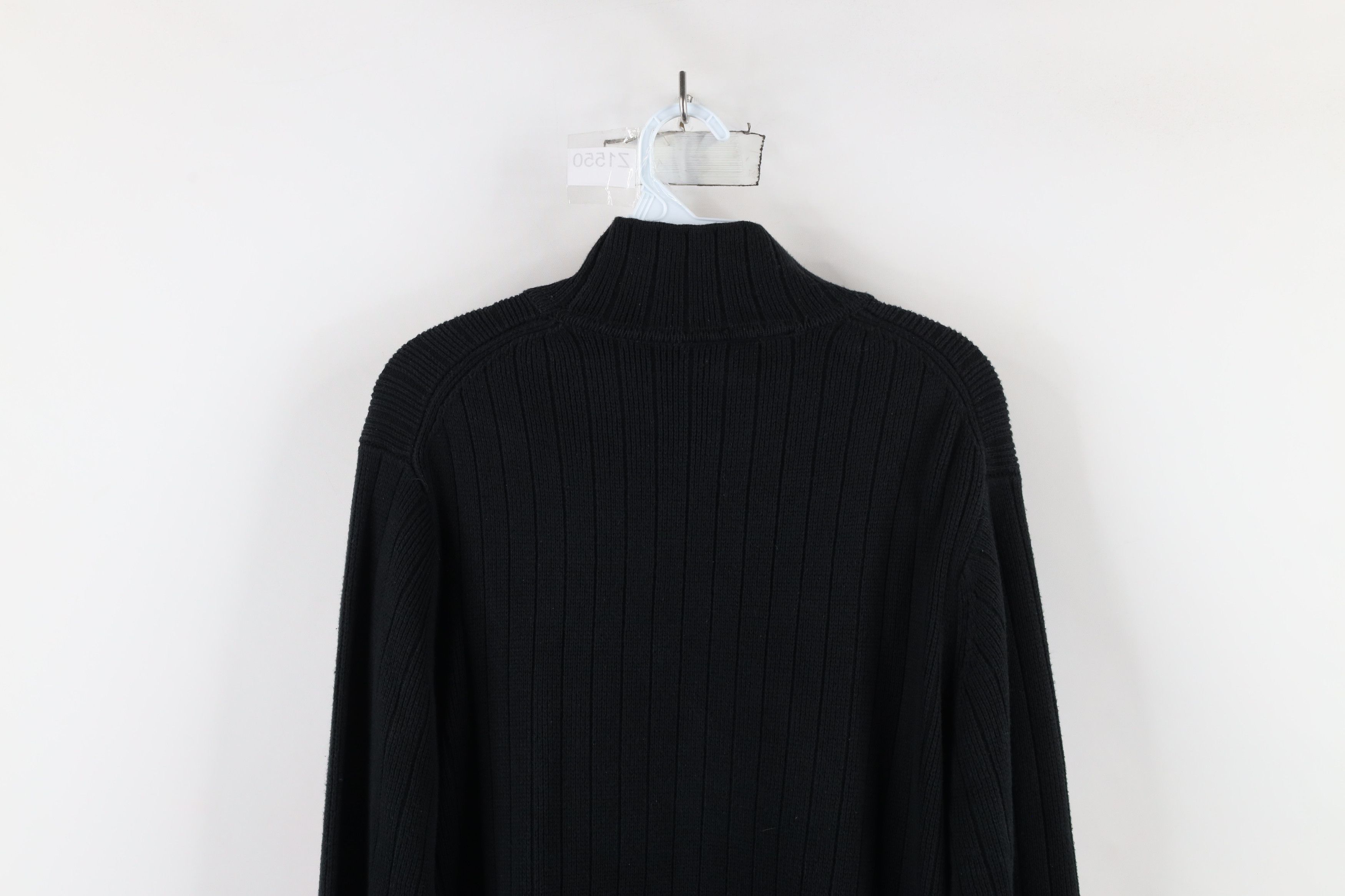 Vintage Vintage 90s Streetwear Block Ribbed Knit Mock Neck Sweater Size US M / EU 48-50 / 2 - 9 Thumbnail
