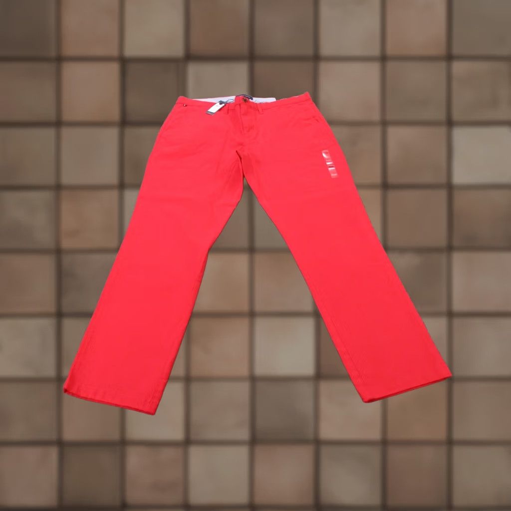 Tommy Hilfiger Tommy Hilfiger Pants Men 36 x 30 Red Slim Fit Stretch Straight Preppy Casual NEW Pants Regular 36 Red Straight Mens Size US 36 / EU 52 - 1 Thumbnail