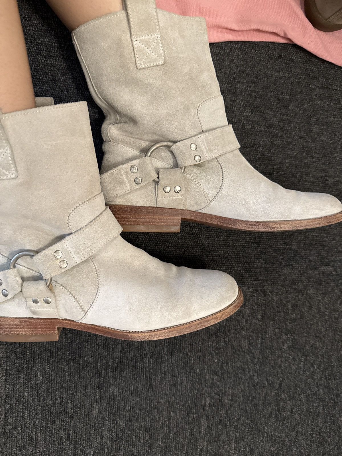 Maison Margiela Maison Margiela Suede Harness Western Boots Size US 7.5 / IT 37.5 - 8 Thumbnail