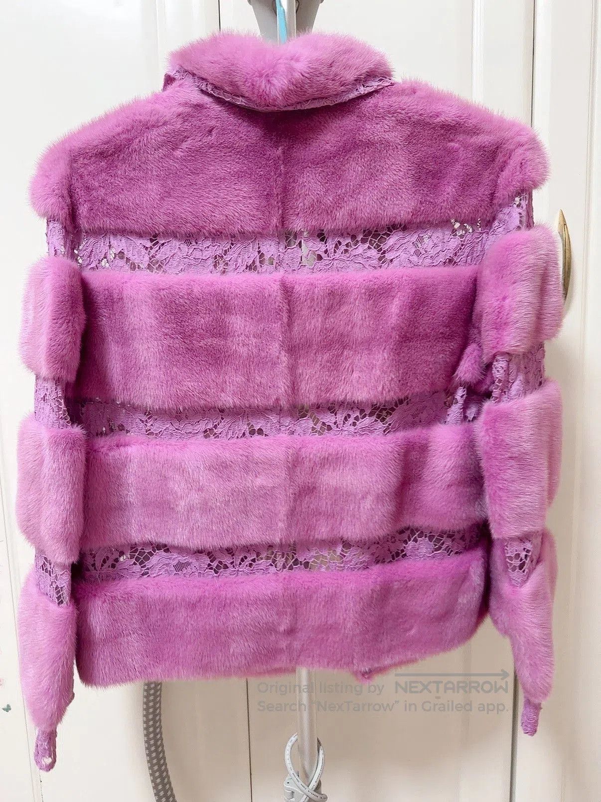 Valentino Valentino Purple Mink Fur Lace Coat. Size S / US 4 / IT 40 - 6 Thumbnail