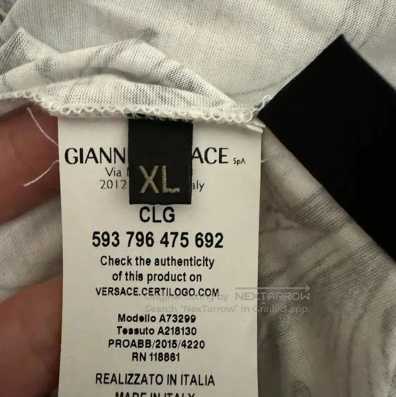 Versace Versace White Cotton Embroidered Logo T-Shirt . Size US XL / EU 56 / 4 - 4 Thumbnail