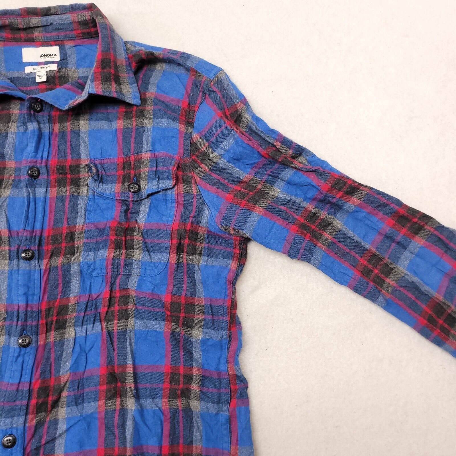 Sonoma Sonoma Tartan Flannel Button Up Shirt Mens Size Medium Blue Size US M / EU 48-50 / 2 - 5 Thumbnail