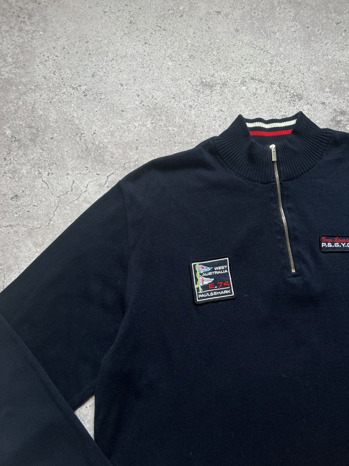 Paul & Shark Paul & Shark Premium 1/3 zip Cotton Sweater Size US XL / EU 56 / 4 - 4 Thumbnail