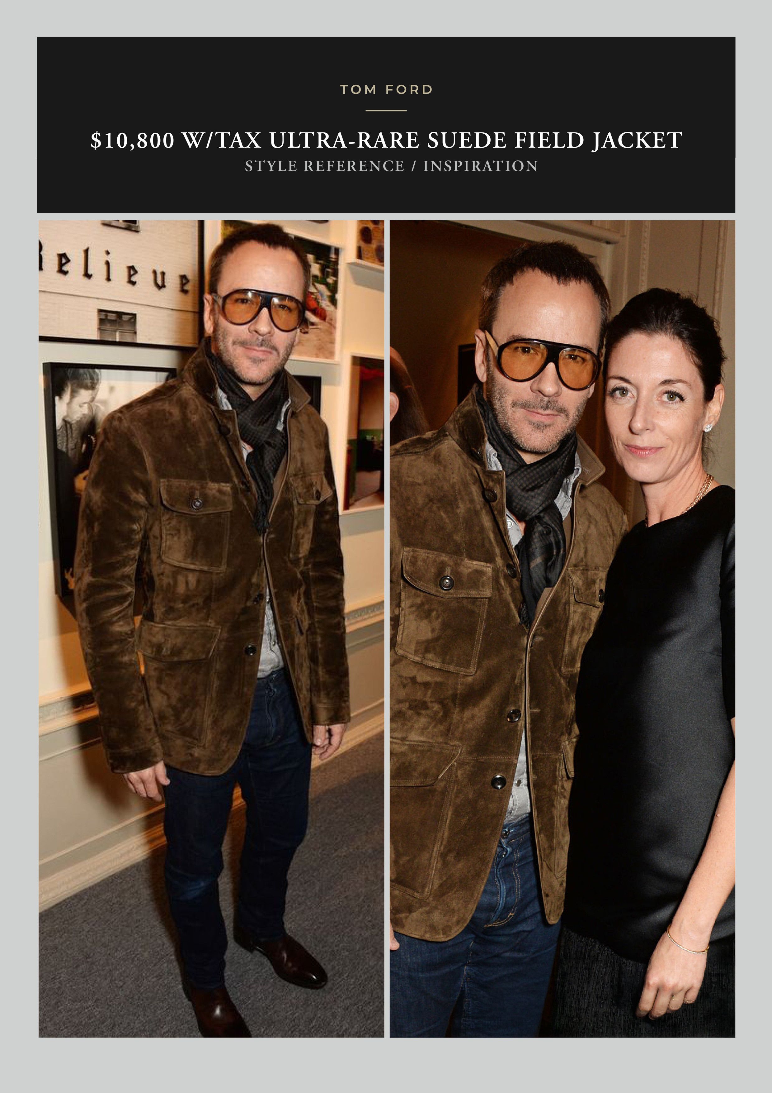 Tom Ford Ultimate Ultra-Rare New $10,800 w/tax Suede Field Jacket Size US M / EU 48-50 / 2 - 11 Thumbnail