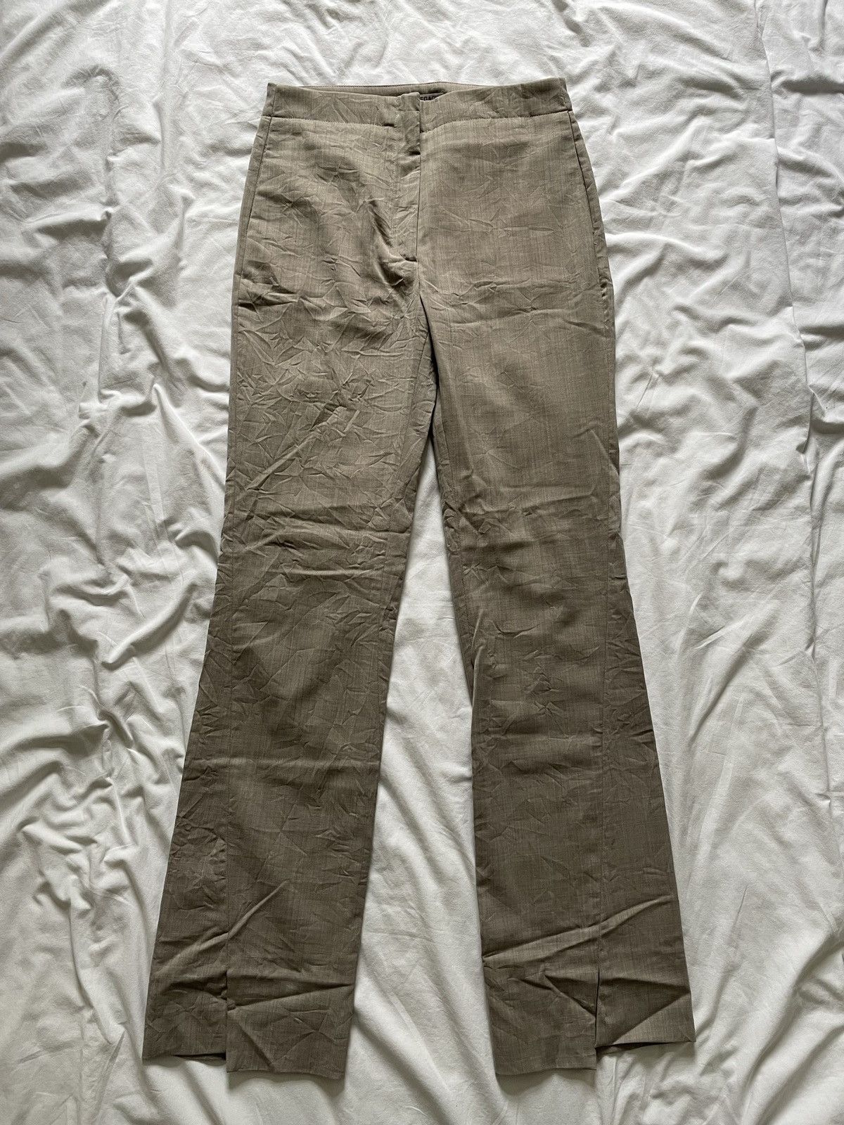 image of Our Legacy Knittered Linen Trousers in Grey, Men's (Size 29)