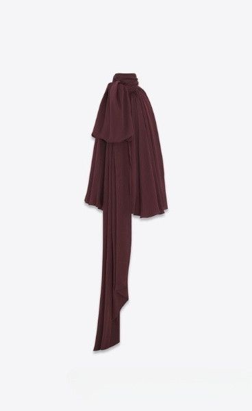 Saint Laurent Paris o1s1wg111124 Oversized Lavallière-Neck Tank Top Silk Size US XS / EU 42 / 0 - 2 Thumbnail