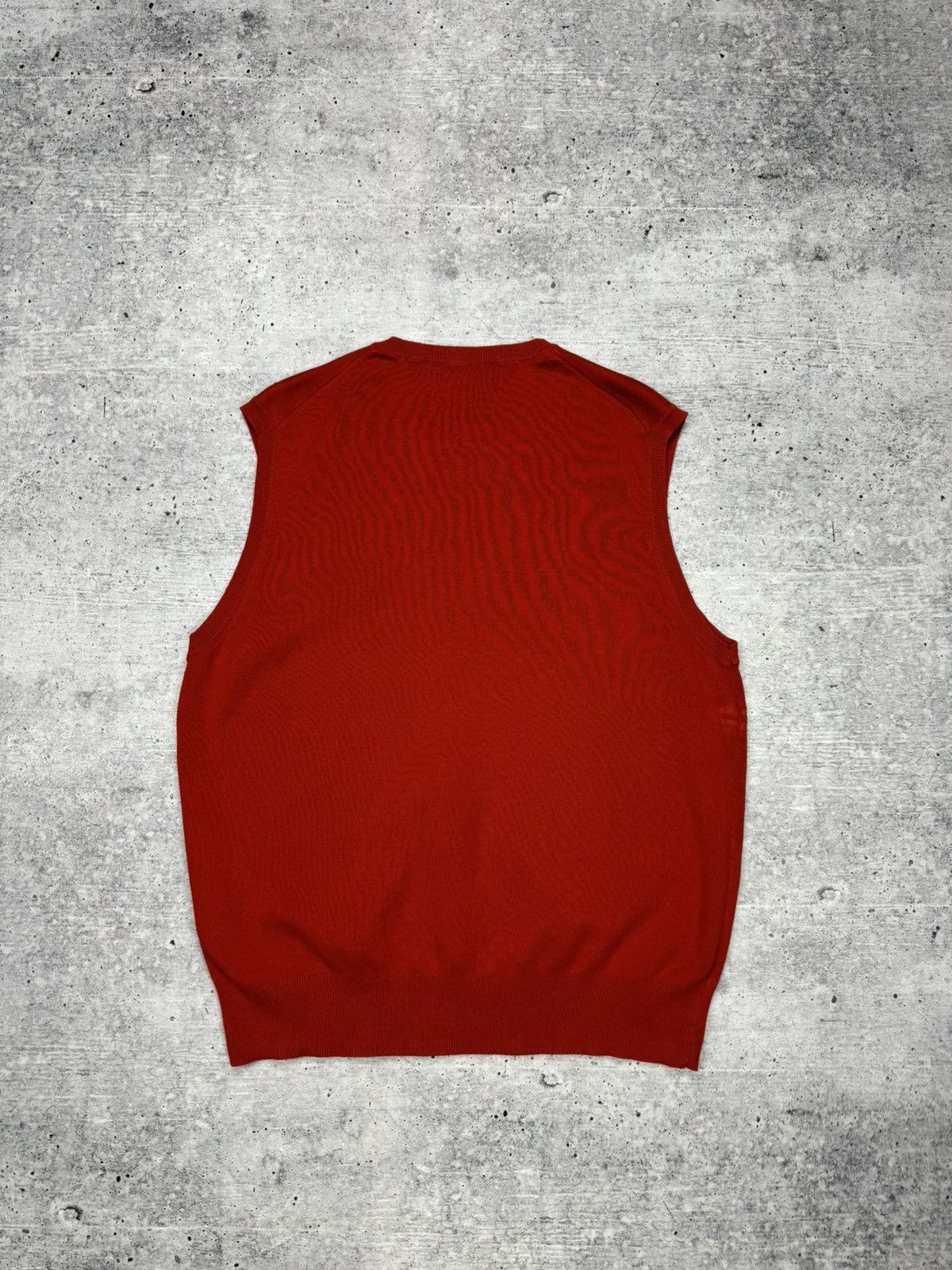 Polo Ralph Lauren × Vintage 💥💥Polo Ralph Lauren Vintage 90’s Y2K Red Pima Cotton Vest Size US M / EU 48-50 / 2 - 9 Thumbnail