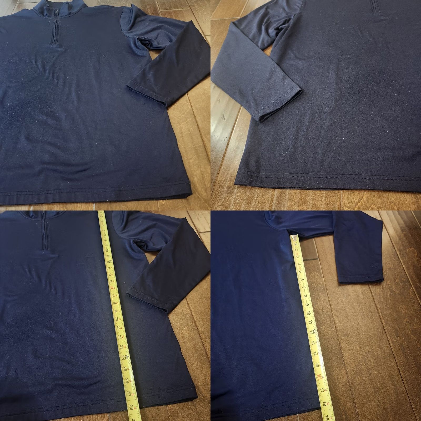 Apt. 9 Apt 9 Mens XL Navy Quarter Zip Pullover Shirt Long Sleeve Size US XL / EU 56 / 4 - 8 Thumbnail