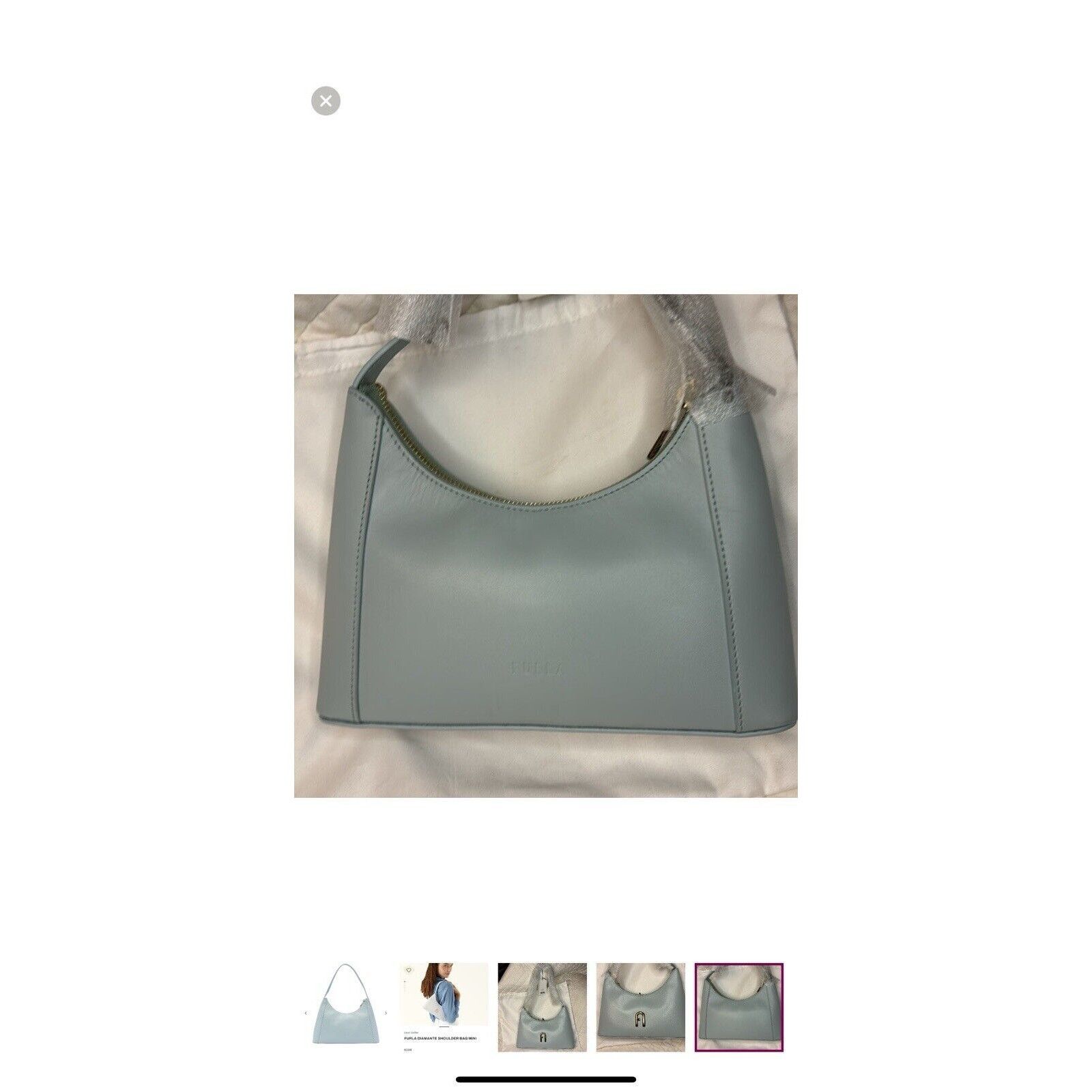 Furla Furla Handbag Diamonte Celestial Blue Purse Satchel Size ONE SIZE - 3 Thumbnail