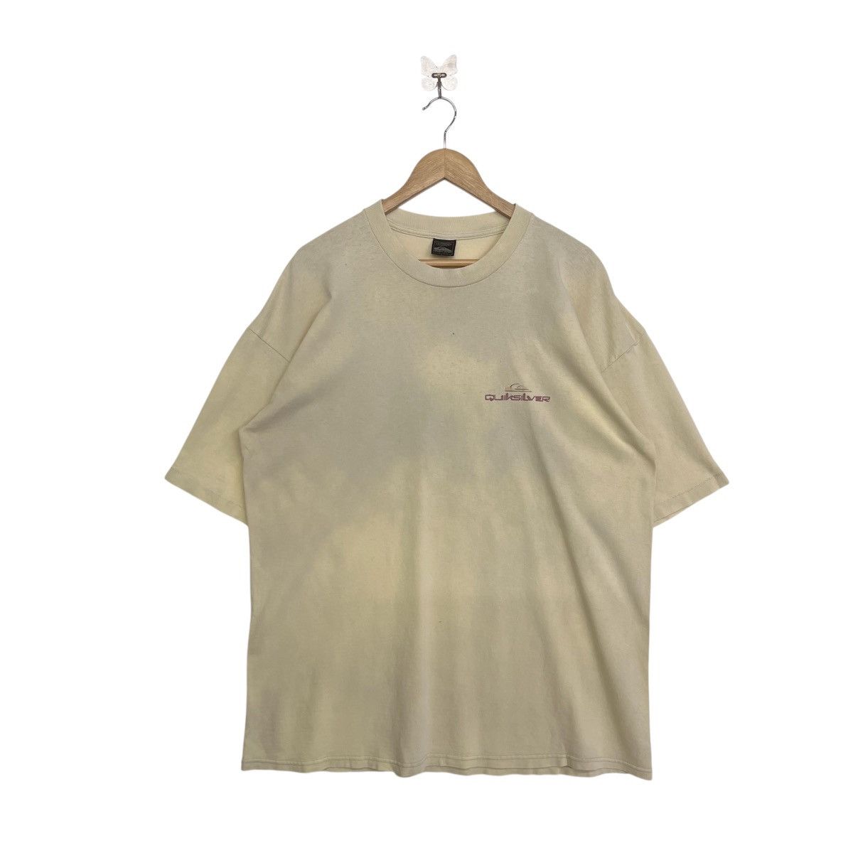 Quiksilver QUIKSILVER VINTAGE SURF SPELLOUT HEAVY WASH TSHIRT Size US XL / EU 56 / 4 - 2 Thumbnail
