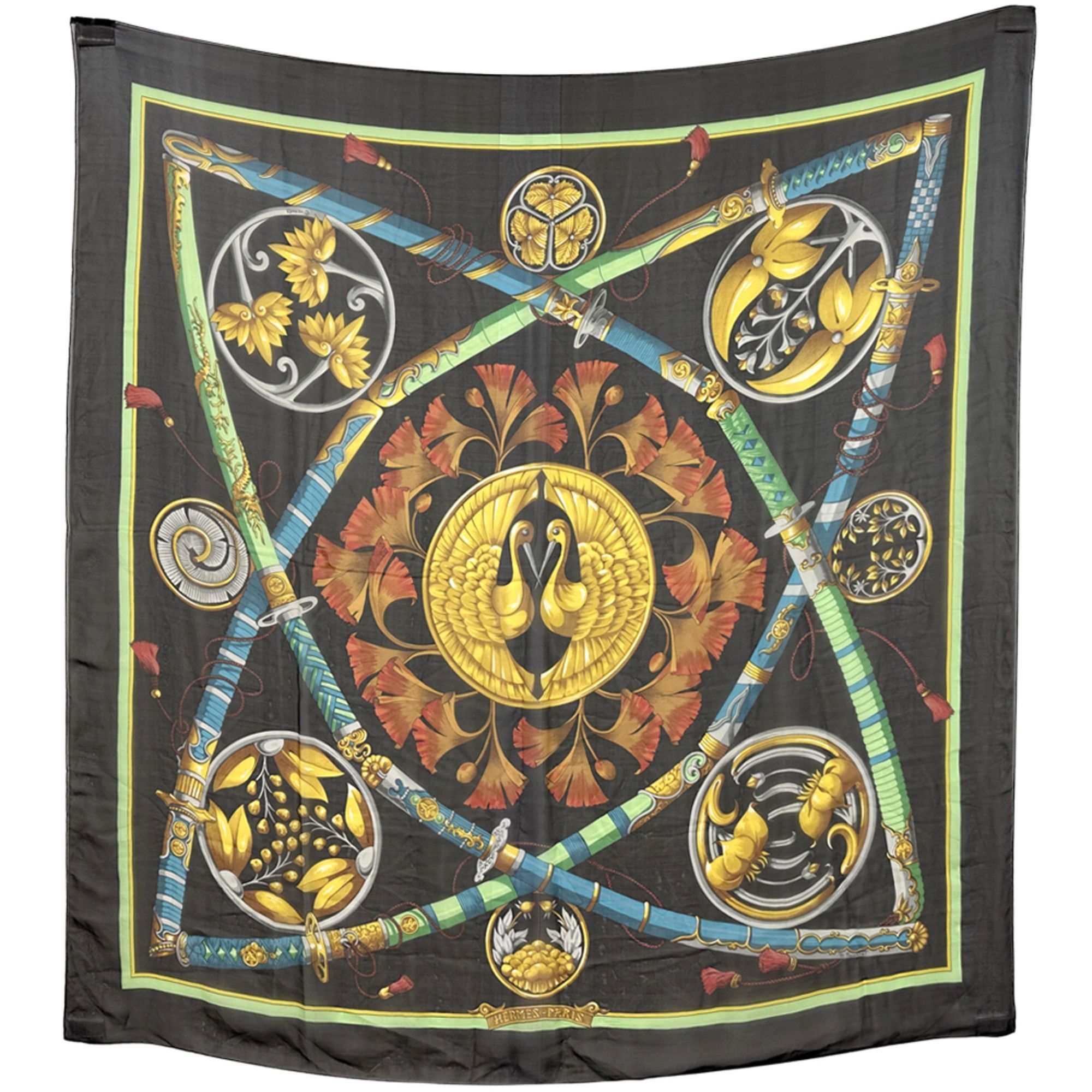 Hermes Hermès HERMES Carré 140 Scarf, DAIMYO PRINCES DU SOLEIL LEVANT ...