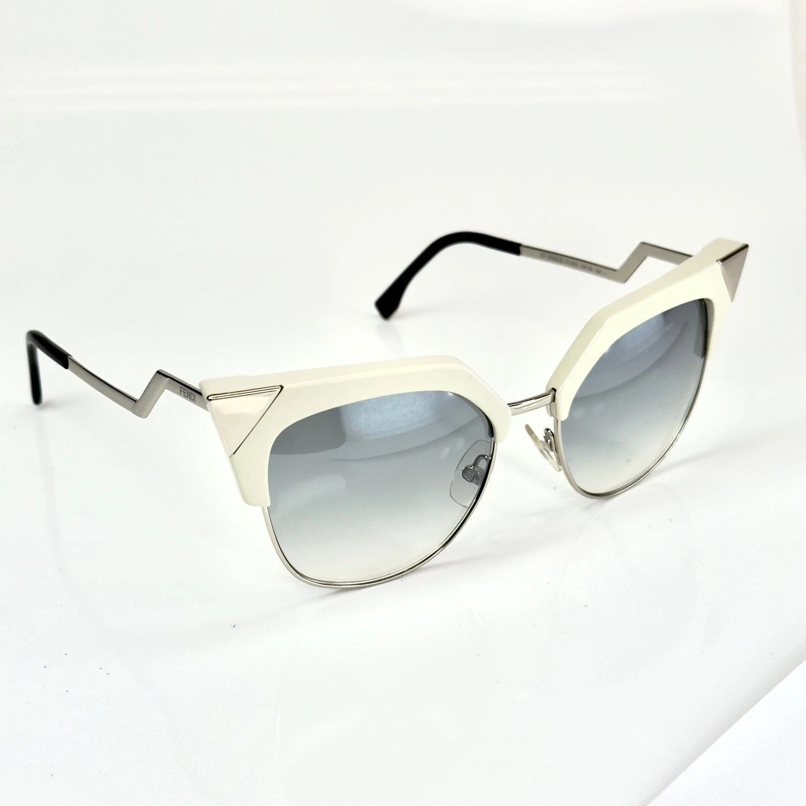 Fendi FENDI IRIDIA FF0149 Silver Gray Geometric Sunglasses 0149 Size ONE SIZE - 4 Thumbnail