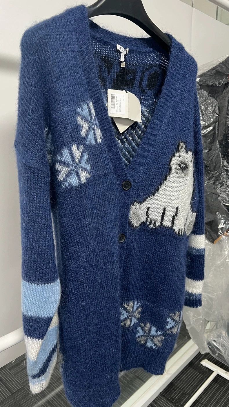 Loewe LOEWE Large single-row snap long-sleeve knit sweater for w Size XS / US 0-2 / IT 36-38 - 3 Thumbnail