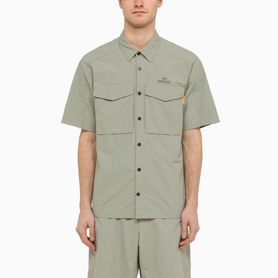 image of Parajumpers O1D2Blof0524 Cotton Shirt In Light Green, Men's (Size Medium)