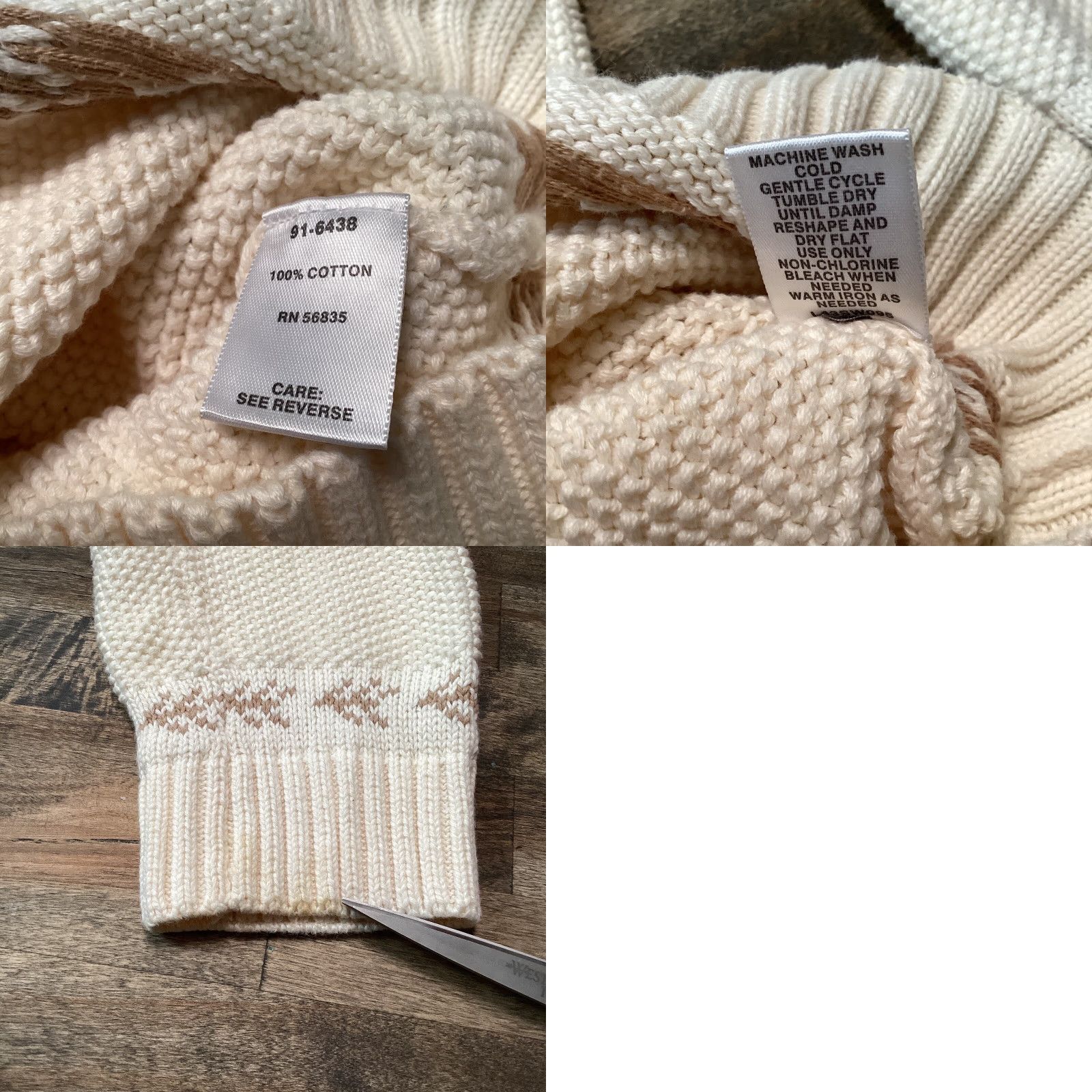 Vintage VINTAGE Cabela's Sweater Womens S Reg Ivory Knit Pullover Embroidered Cabincore Moose Size S / US 4 / IT 40 - 8 Thumbnail