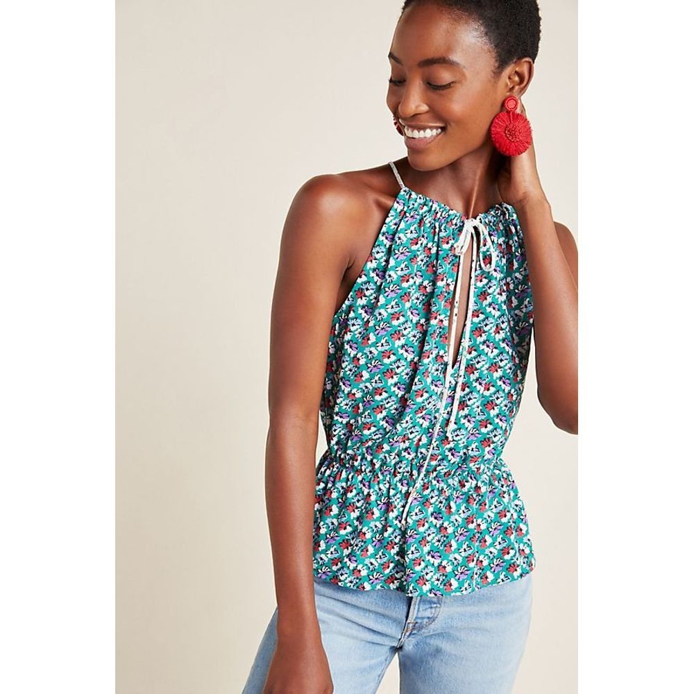Anthropologie × Corey Lynn Calter New Corey Lynn Calter Versailles Floral Halter Blouse $110 Size S / US 4 / IT 40 - 1 Thumbnail