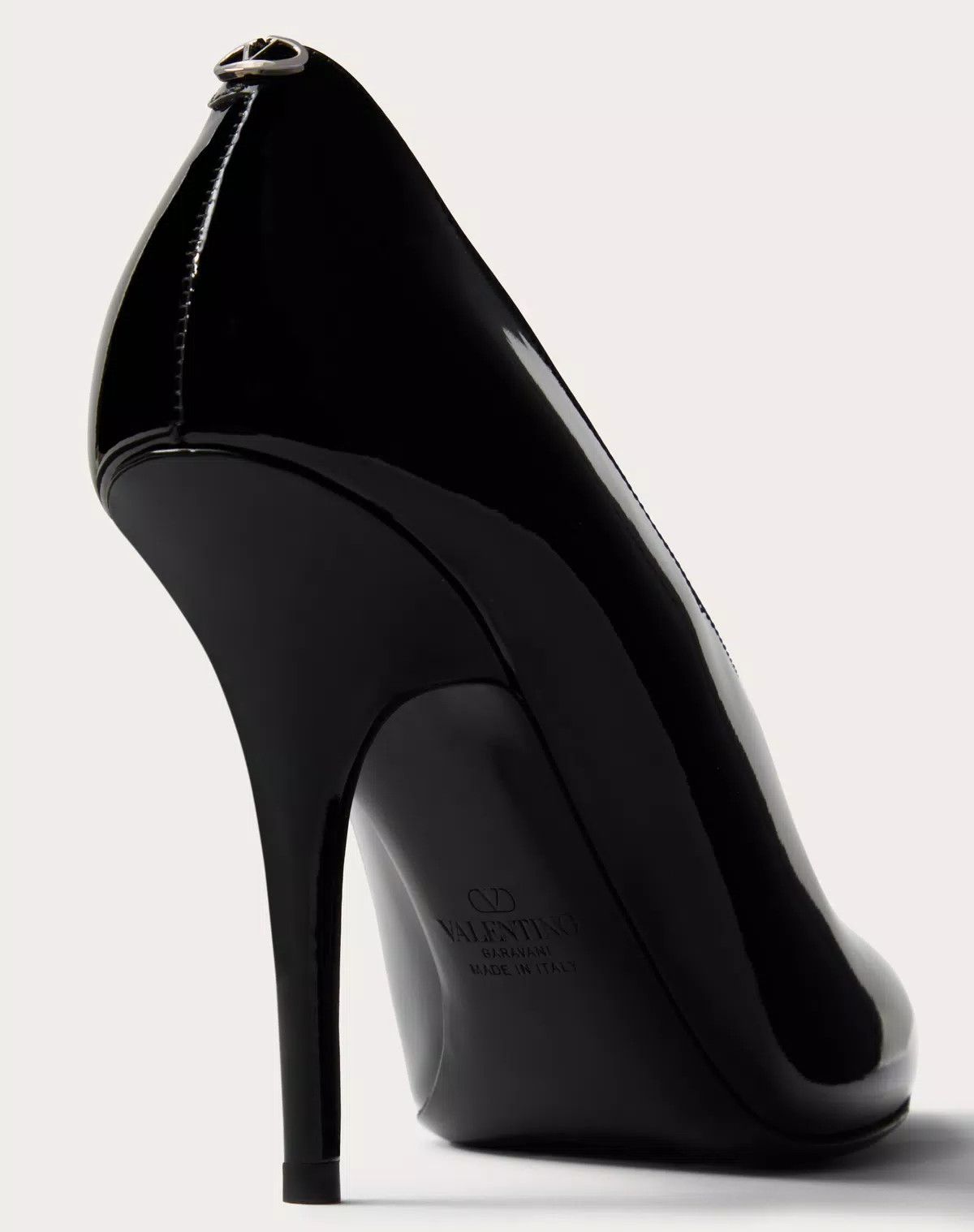 Valentino o1s1wg110426 Le Salon 105mm Patent Lather Pumps in Black Size US 12 / IT 42 - 5 Thumbnail