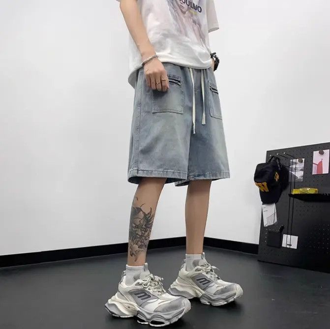 Japanese Brand Loose straight zippered pocket denim shorts Size US 30 / EU 46 - 3 Thumbnail