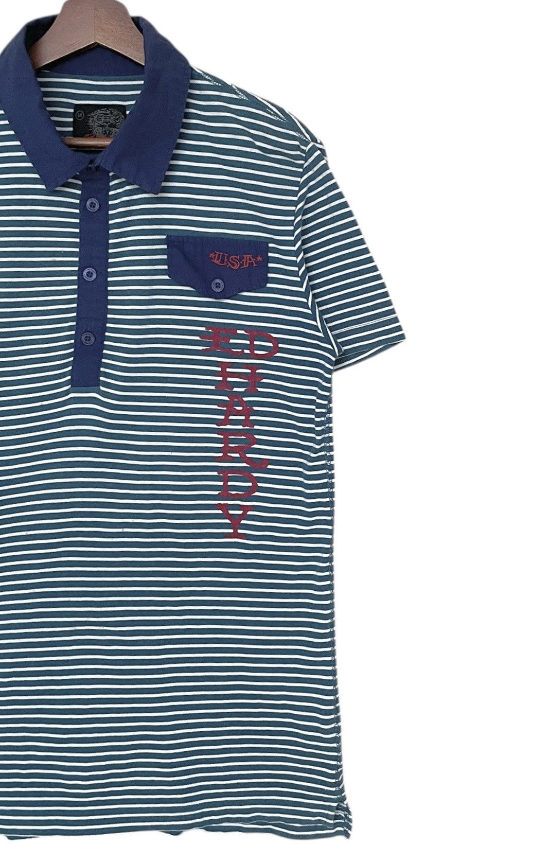 Ed Hardy Vintage Brand Ed Hardy Stripe Shirt 2000s Size US M / EU 48-50 / 2 - 4 Thumbnail