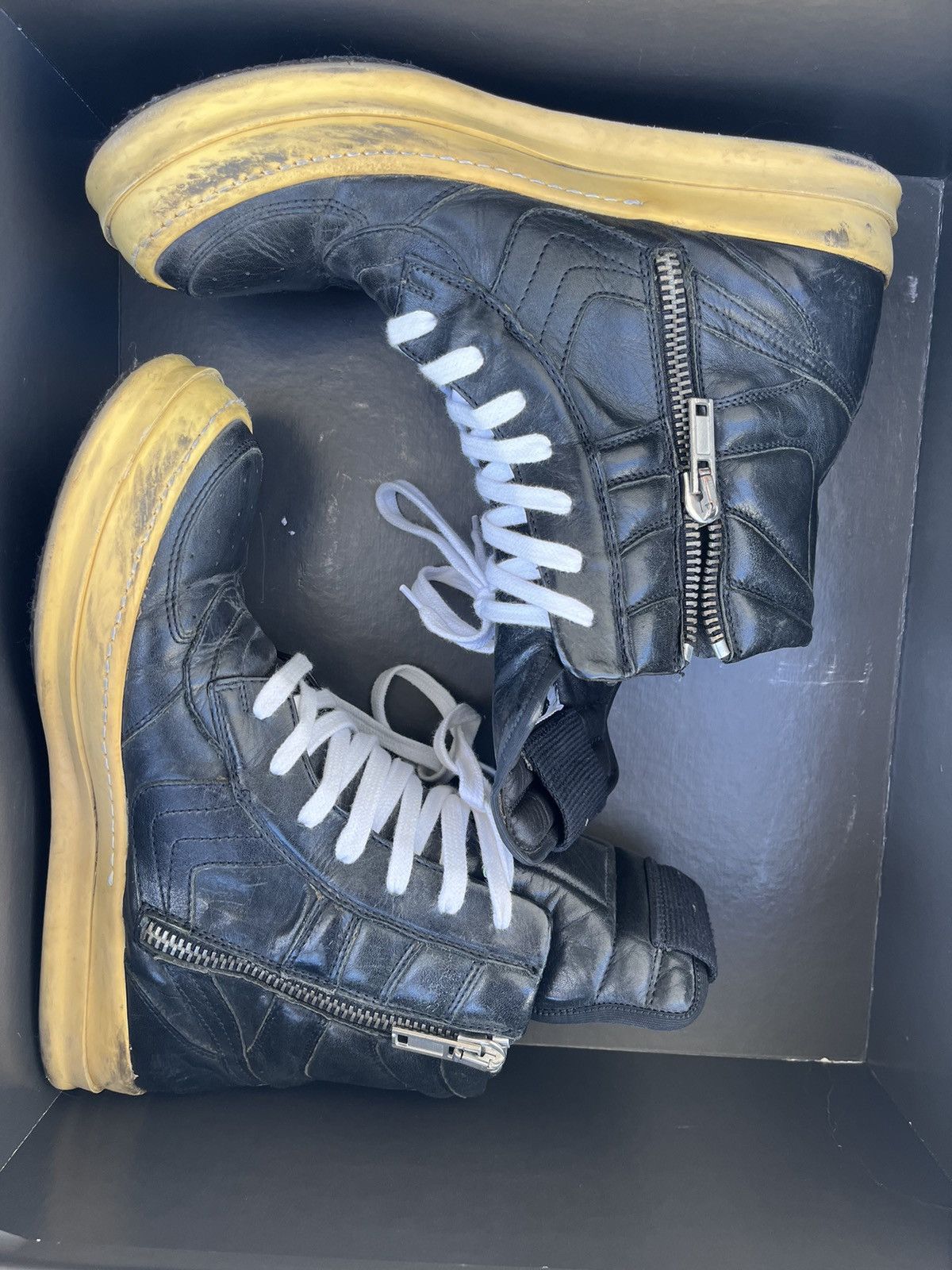 image of Rick Owens Dunks Black 8Us Shoes, Men's