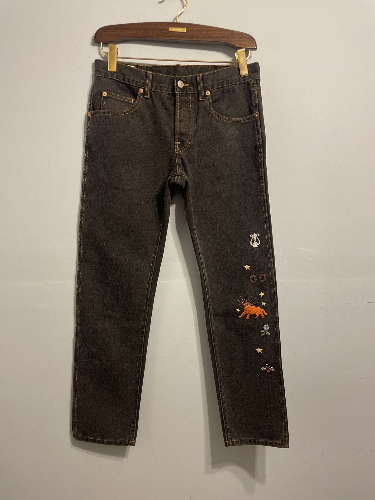Gucci Gucci Embroidered Jeans Size US 32 / EU 48 - 1 Thumbnail
