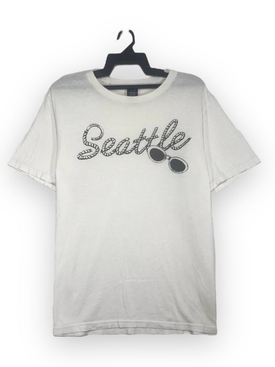 image of Band Tees x Number N Ine Collaboration With Kurt Cobain Seattle Nirvana Grunge in White (Size Large